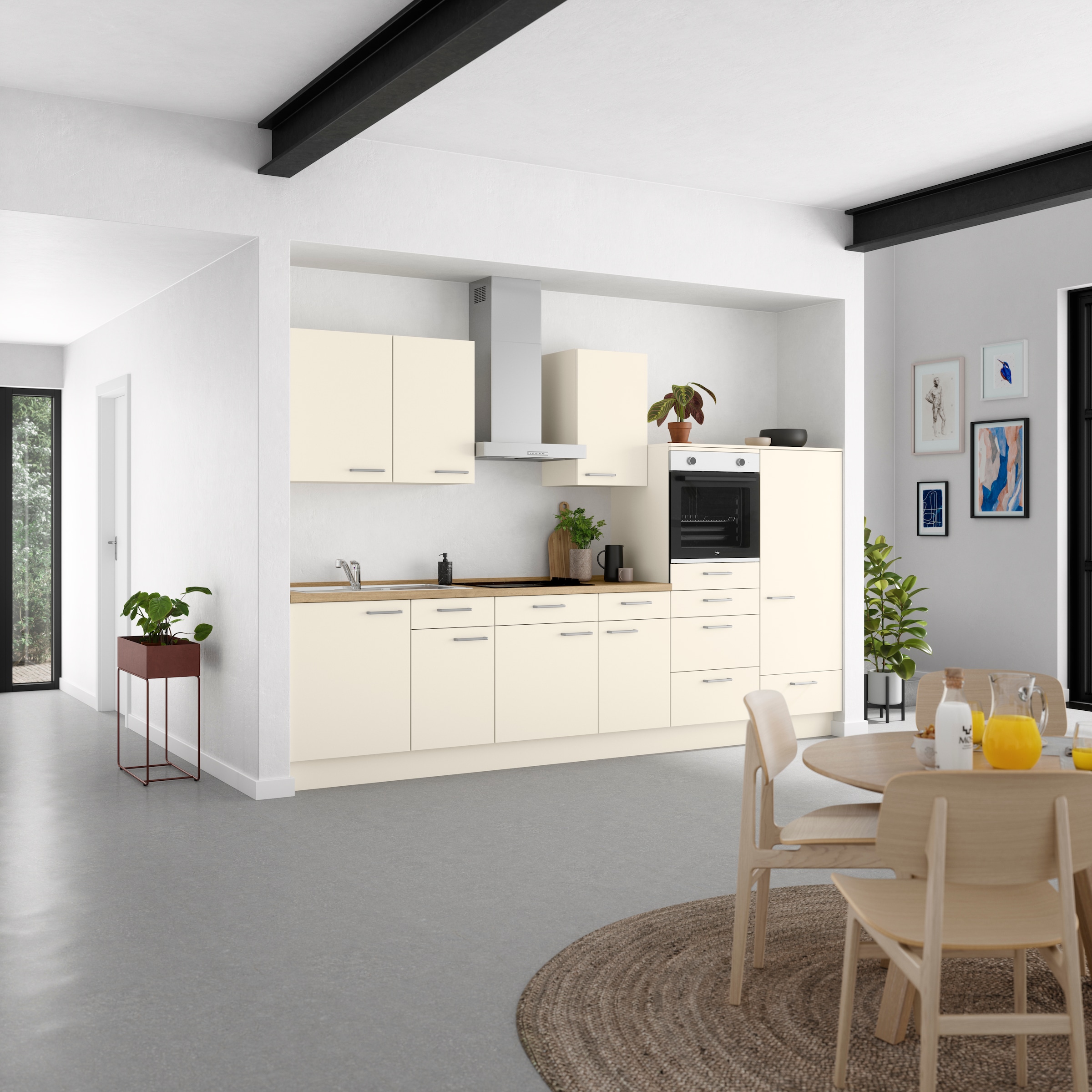 nobilia® Küchenzeile »"Touch I"«, vormontiert, Ausrichtung wählbar, Breite 330 cm, wahlw. mit E-Geräten