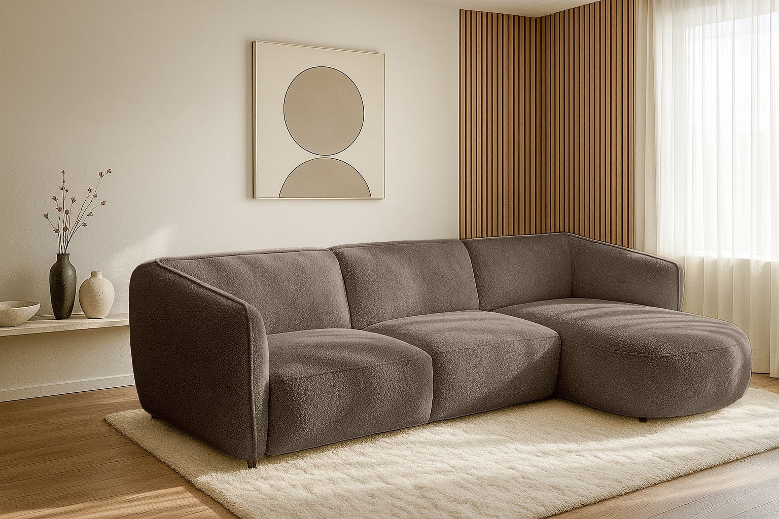 andas Ecksofa »Ostrup«, schlichtes modernes Design, in verschiedenen Farben