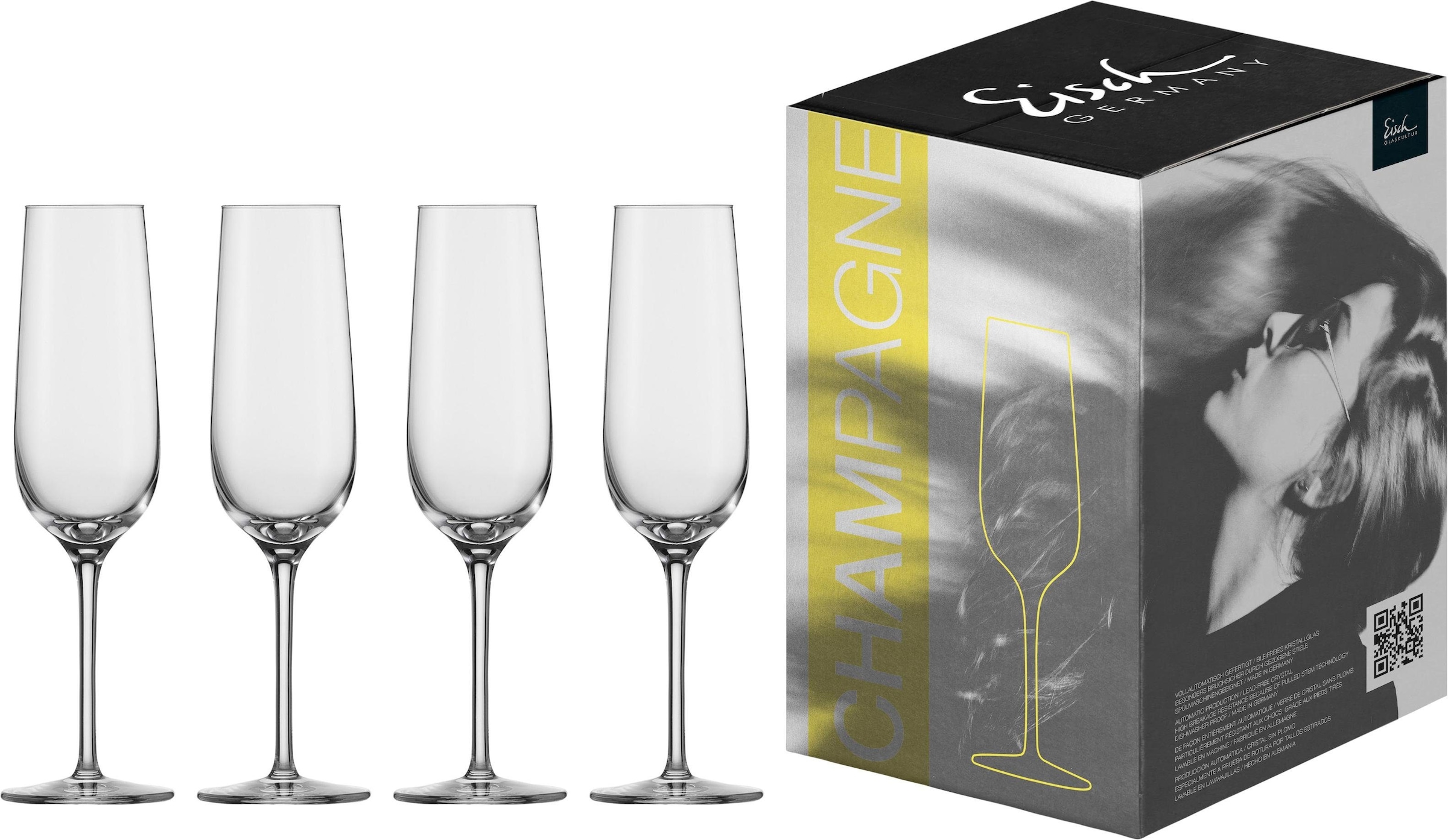 Eisch Sektglas »Vinezza«, (Set, 4 tlg.), bleifrei, 225 ml, 4-teilig