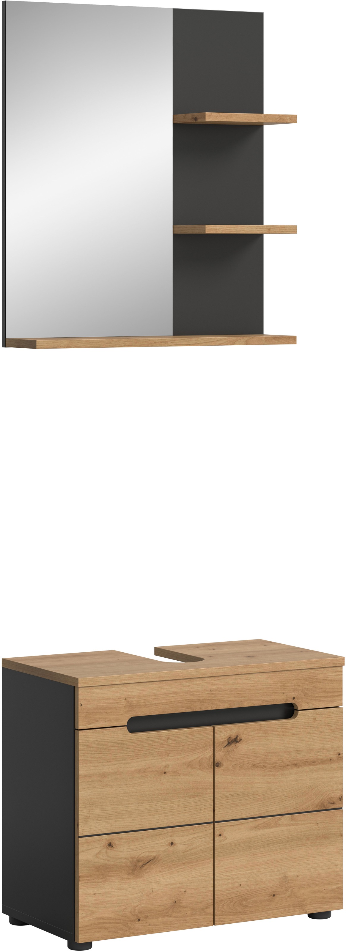 INOSIGN Badmöbel-Set »REHAT, 2-teilig, Breite 63 cm, mit grifflosen Fronten günstig online kaufen