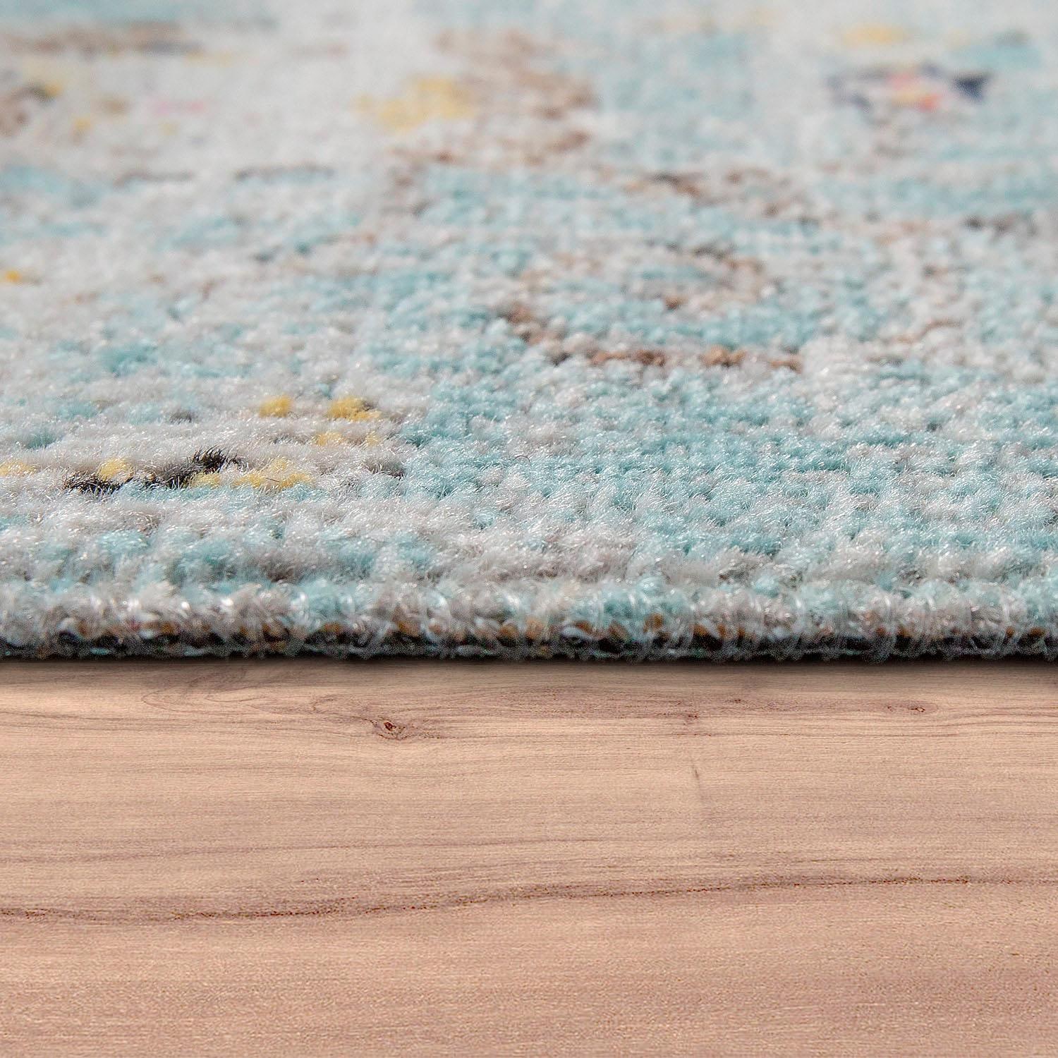 Paco Home Teppich »Artigo 401«, rechteckig, 2 mm Höhe, Kurzflor, Orient-Optik, Vintage Design, In- und Outdoor geeignet