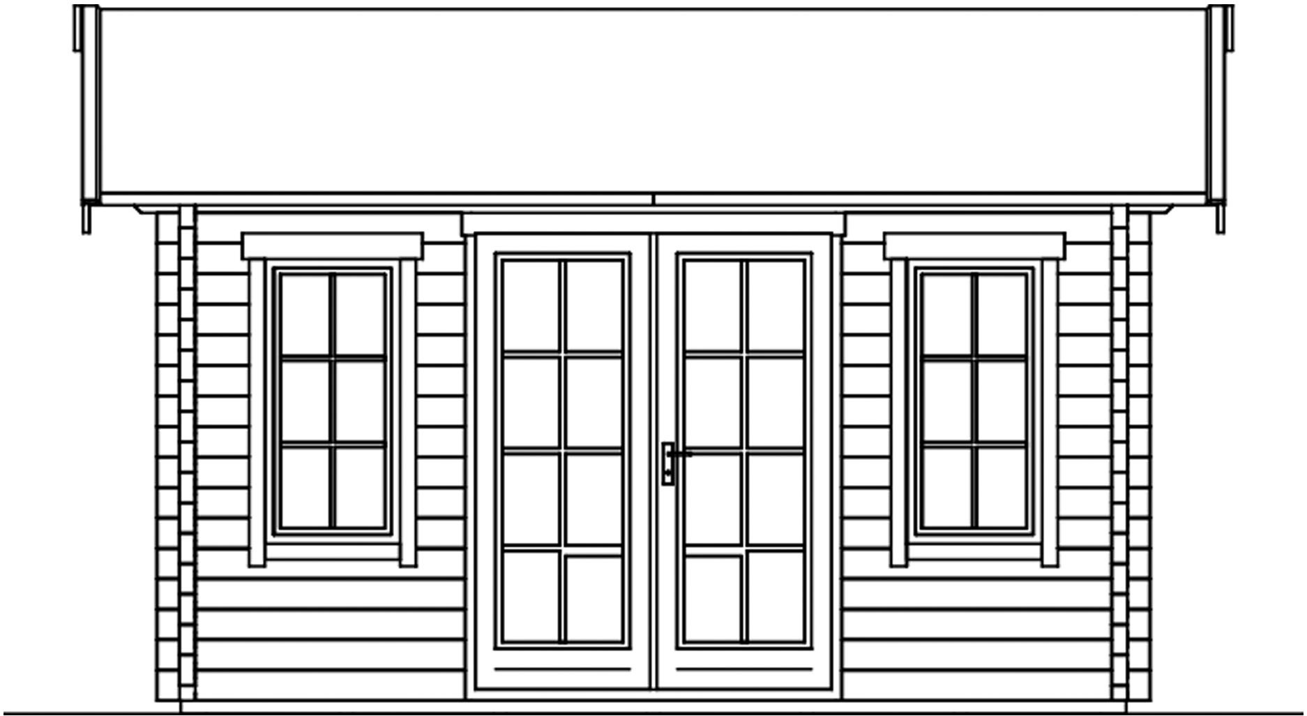 Skanholz Gartenhaus »Montreal 1«, mit Lattung