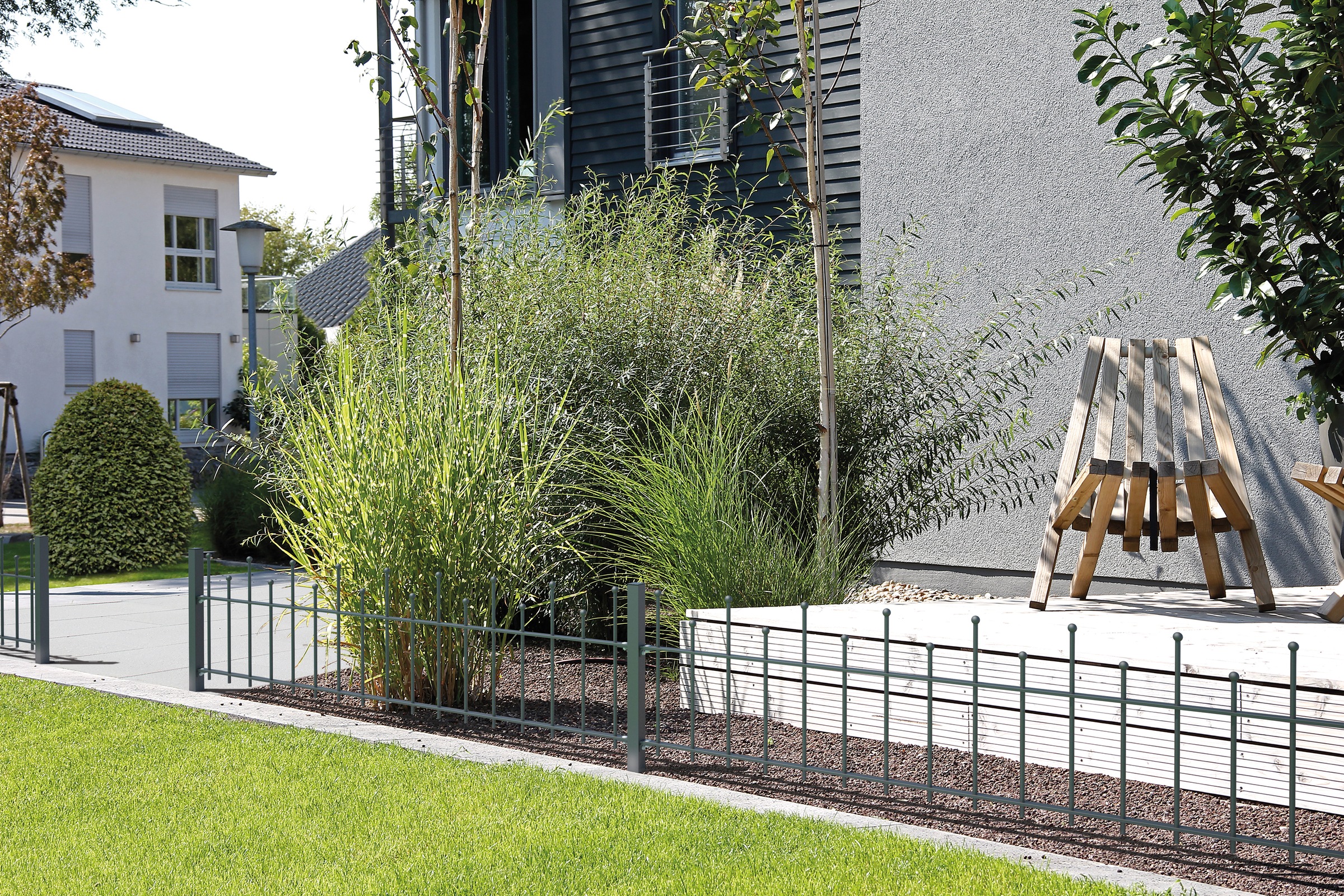 Alberts Metallzaun »Madrid« Höhe: 49,5, 73,5 und 98,5 cm, Gesamtlänge: 10 m, zum Einbetonieren