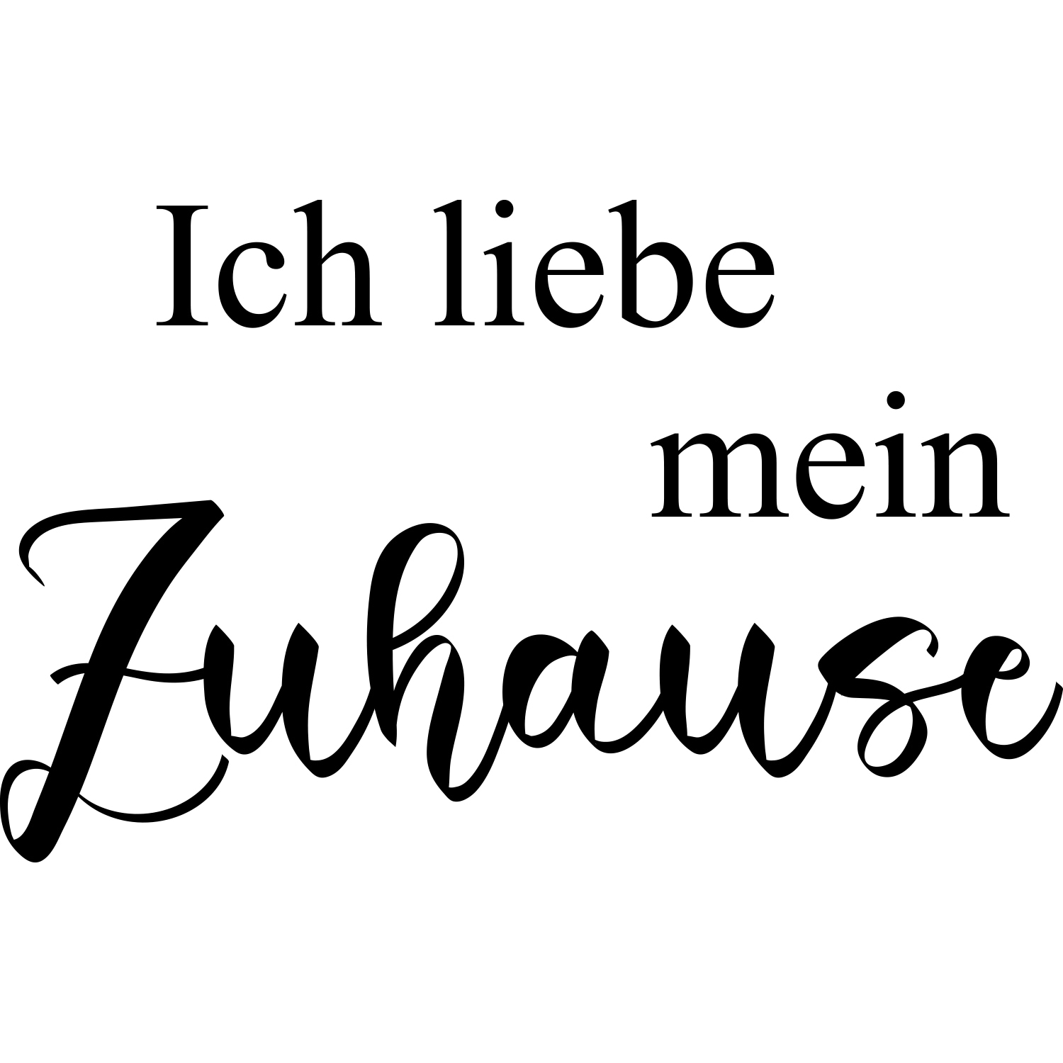 Wandtattoo »Ich liebe mein Zuhause«, (1 St.), Wandaufkleber, selbstklebend,...