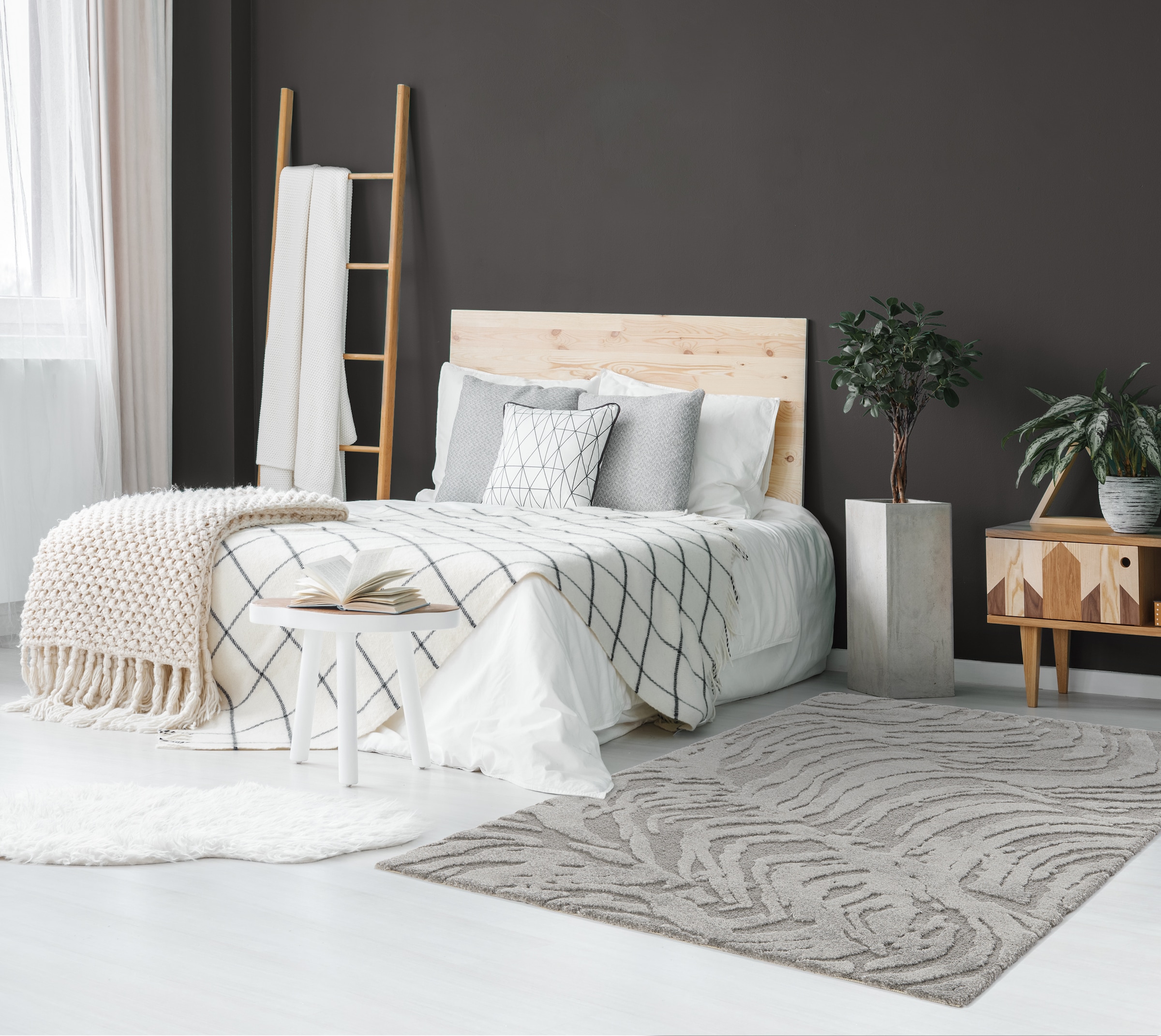 Primaflor-Ideen in Textil Teppich »COSMO Waves, Made in Belgium« rechteckig 14 mm Höhe modernes Design, Hoch-Tief Effekt, weicher Flor