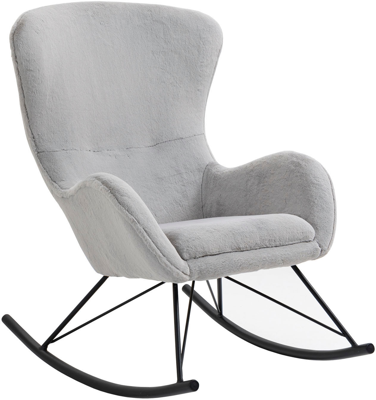 SalesFever Schaukelstuhl »Komfortabel entspannen« () in Lammfelloptik günstig online kaufen