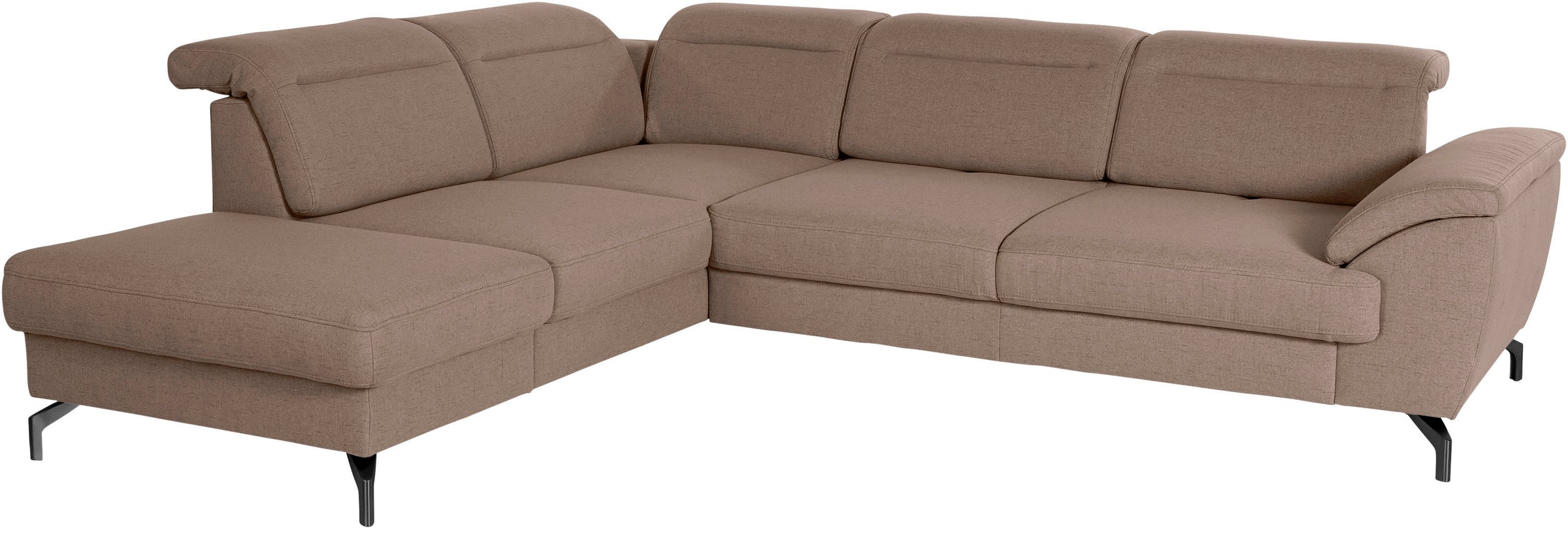 sit&more Ecksofa »Percy L-Form«, 12 cm Fußhöhe, Sitztiefenverstellung, wahl günstig online kaufen