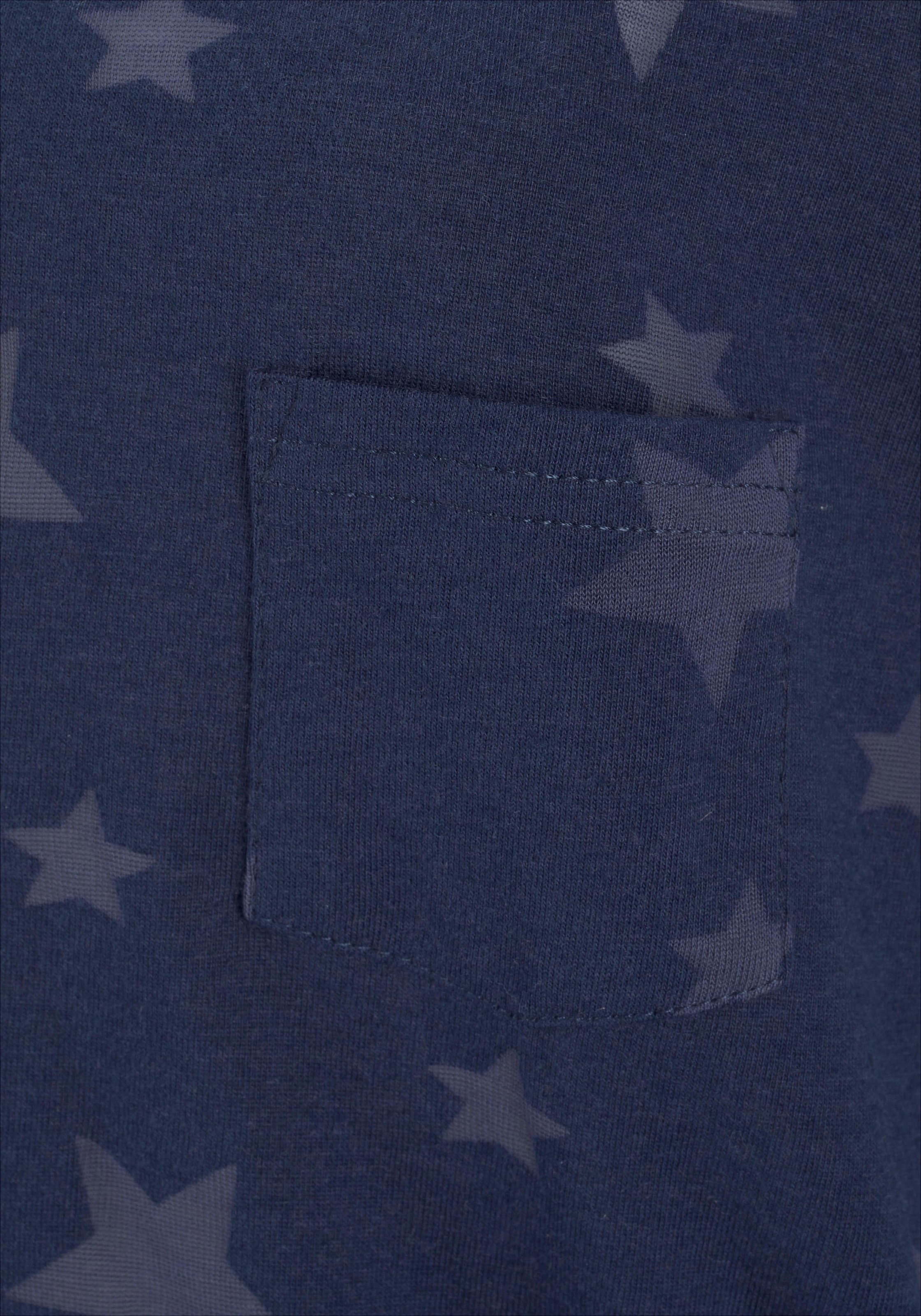 Online-Shop leicht im bestellen T-Shirt, (2er-Pack), transparenten mit Beachtime Ausbrenner-Qualität Sternen
