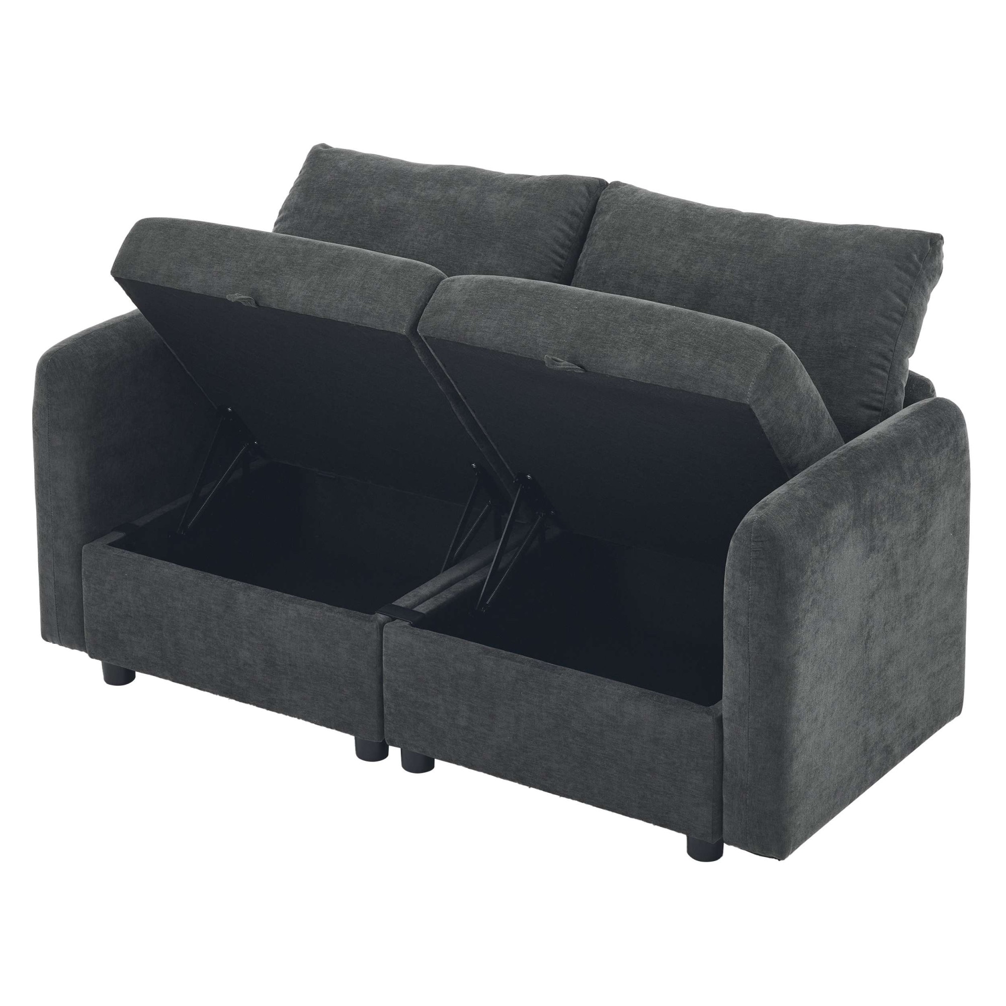 Dorel Home 2-Sitzer »STILHUS Modularsofa mit Stauraum, Breite 155 cm, Chenille-Bezug« als Modul oder separat verwendbar - individuell kombinierbar
