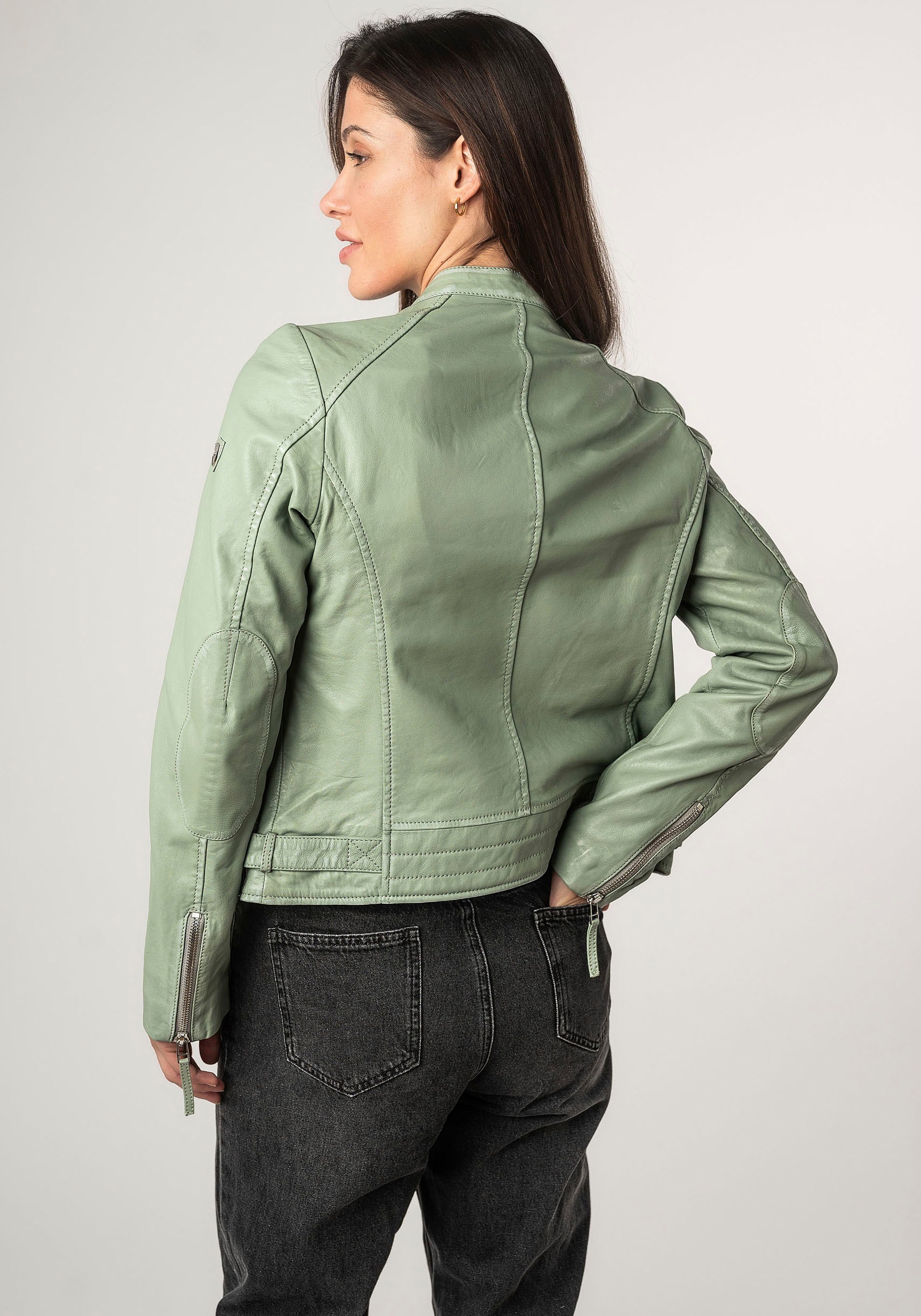 Mauritius Lederjacke »MWFilla«, mit kleinem Stehkragen