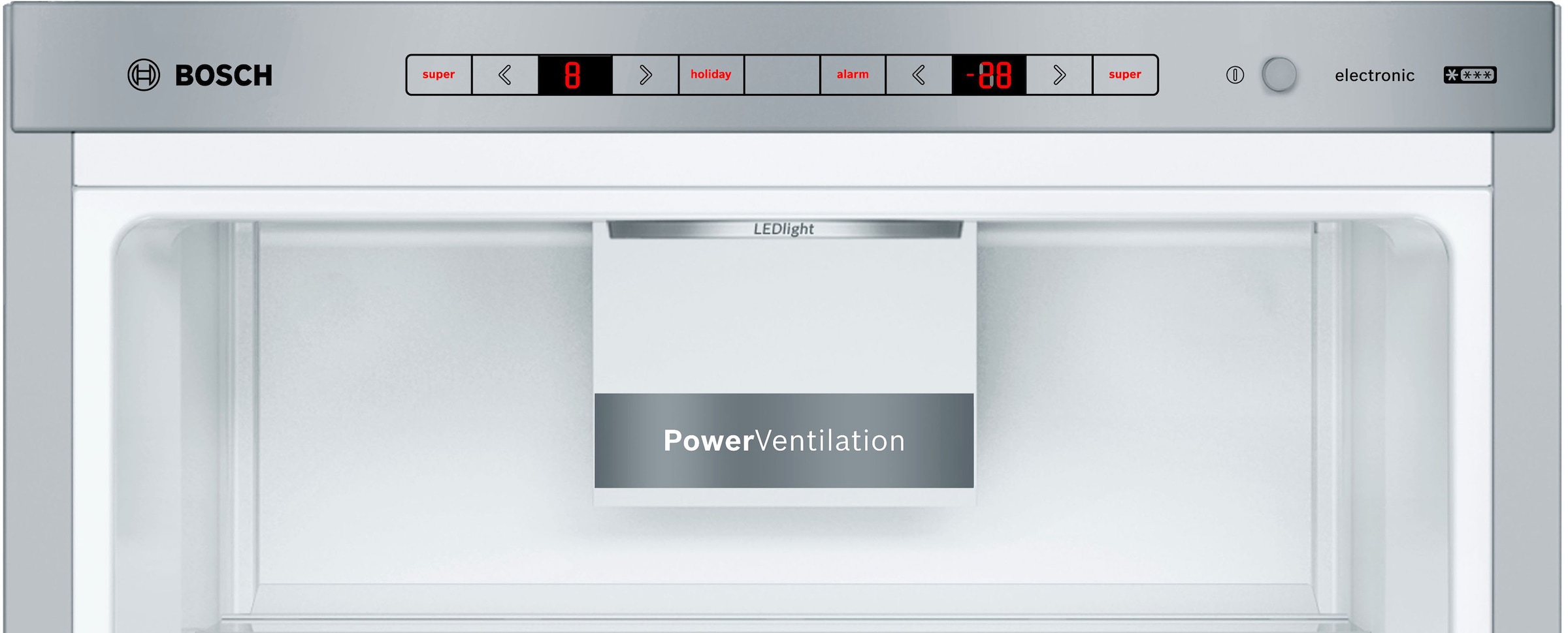 BOSCH Kühl-/Gefrierkombination »KGE49AWCA«, KGE49AICA, 201 cm hoch, 70 cm breit, XXL Fassungsvolumen von 419 l