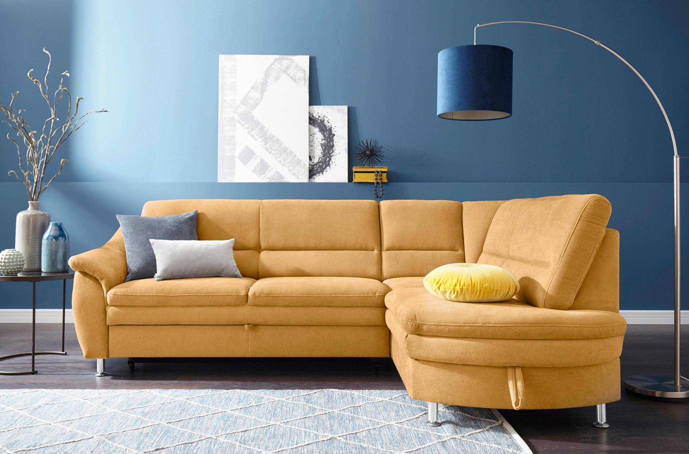 sit&more Ecksofa »Cardoso L-Form« mit Federkern, wahlweise mit Bettfunktion günstig online kaufen