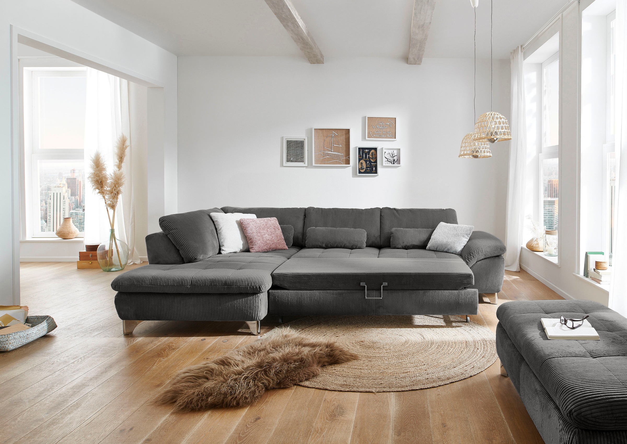 Die PlanBar Ecksofa »MP-IN14007 L-Form«, wahlweise mit Bettfunktion und ver günstig online kaufen
