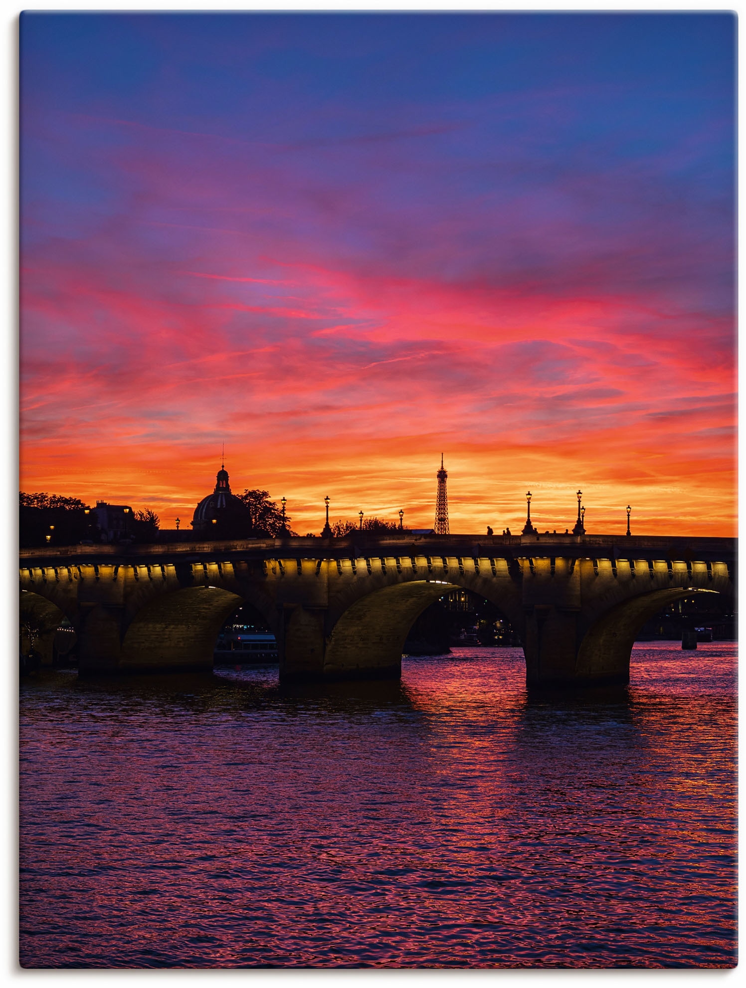 Artland Leinwandbild "Brücke Pont Neuf im Sonnenuntergang", Paris, (1 St.), günstig online kaufen