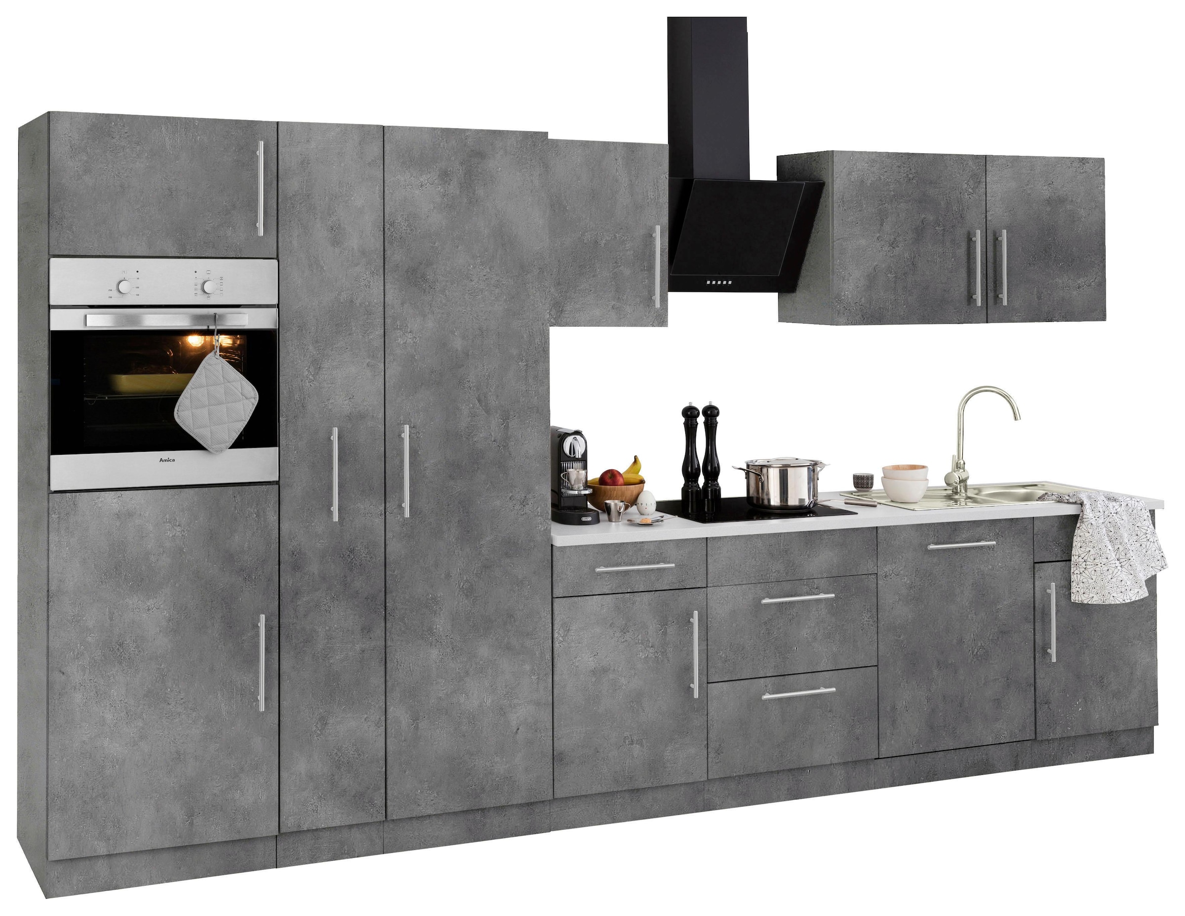 wiho Küchen Küchenzeile mit E-Geräten, Metallgriffen Breite online »Cali«, bestellen 360 mit cm