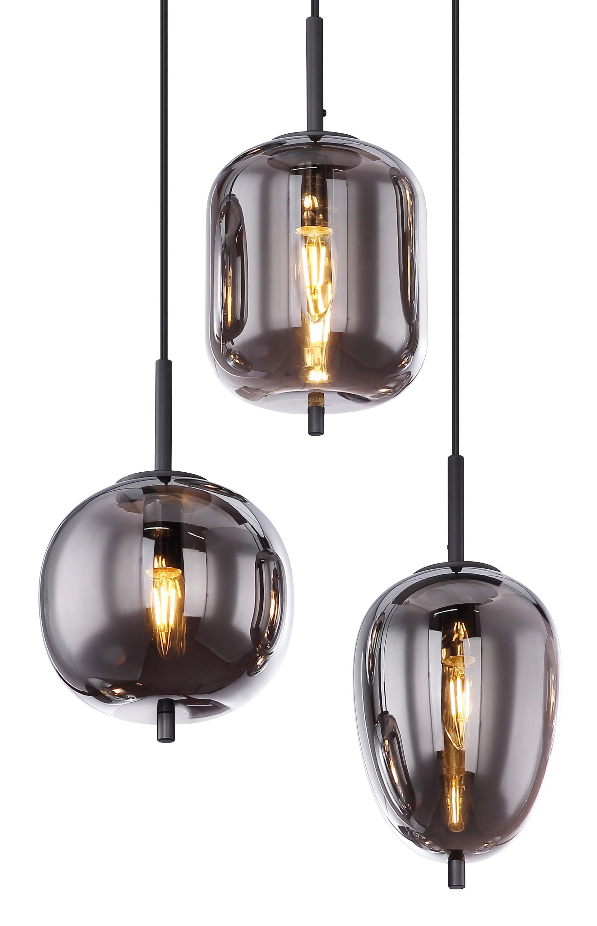 GLOBO LIGHTING Hängeleuchte »BLACKY«, Leuchtmittel E14 | ohne Leuchtmittel, 2700lm Output
