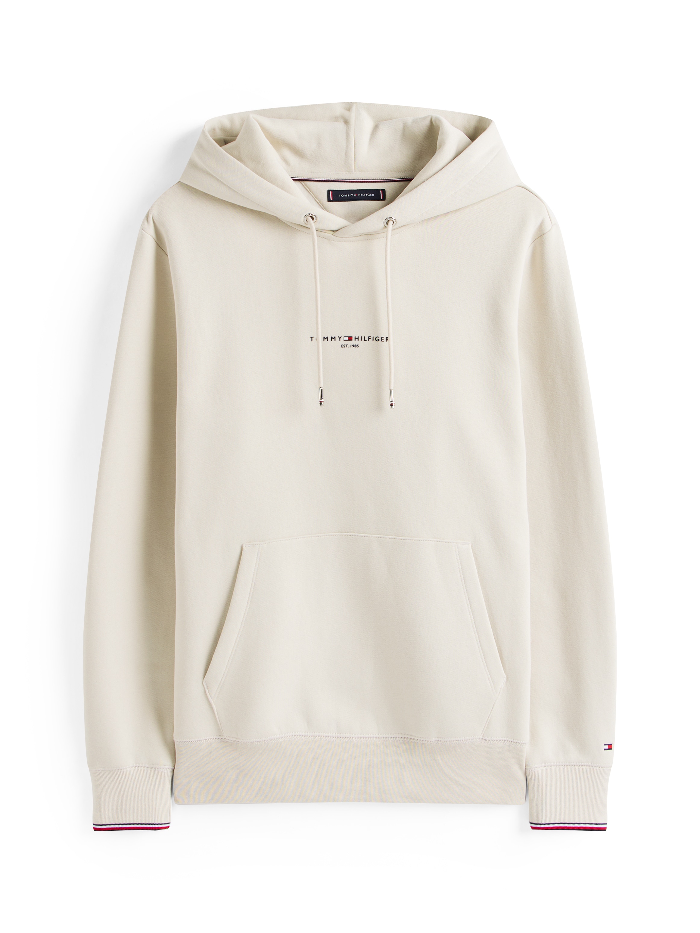 Tommy Hilfiger Hoodie »TOMMY LOGO TIPPED HOODY«, Tommy-Tape innen am Ausschnitt, Flag-Stickerei am Ärmel