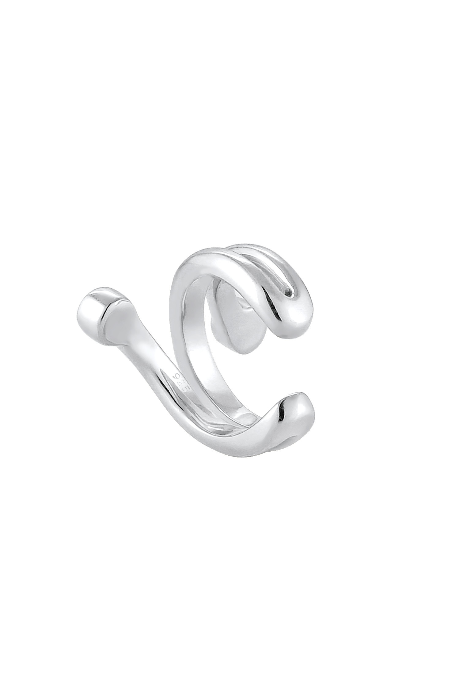 Elli Single-Ohrhaken »Single Earcuff Ohrklemme Glas Kristalle 925 Silber«