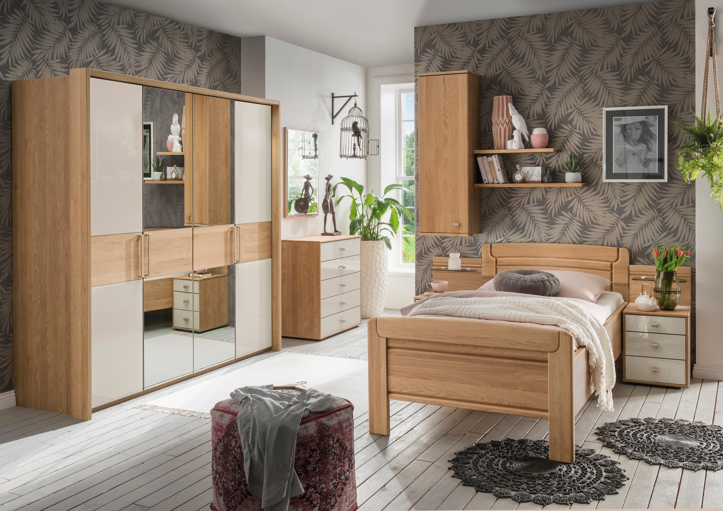 WIEMANN Nachtkonsole »Kiruna, Eiche teilmassiv, Made in Germany, mit Soft-Close-Funktion«, in stilvoller Optik