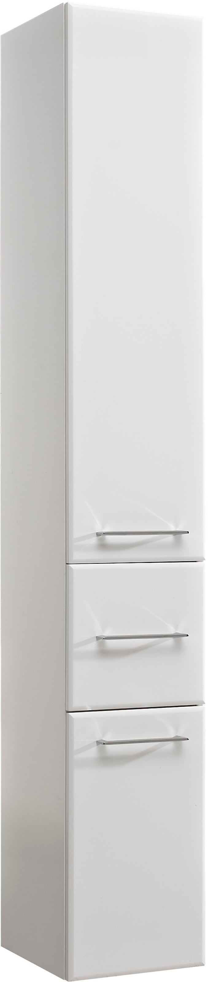 Saphir Badmöbel-Set »Quickset 376 5-teilig, Waschbeckenunterschrank und LED-Spiegelschrank«, (Set, 5 St.), in Weiß Hochglanz, inkl. Türdämpfer, ohne Waschbecken, 9 Türen