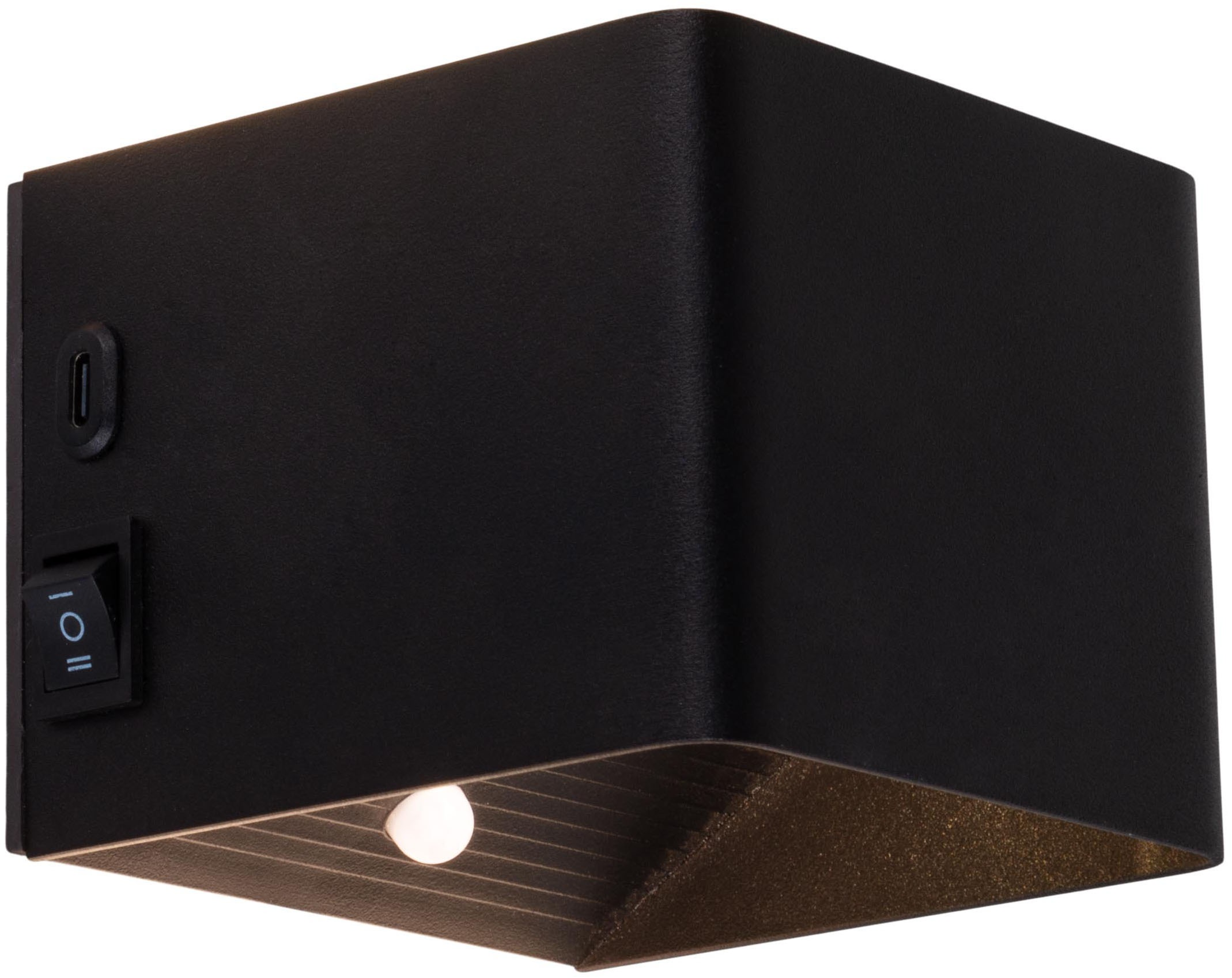 näve LED Wandleuchte »Cube«, 1 flammig, Leuchtmittel LED-Modul | LED fest integriert, Akku, magnetisch, Bewegungssensor, Memory, USB-C, Kippschalter
