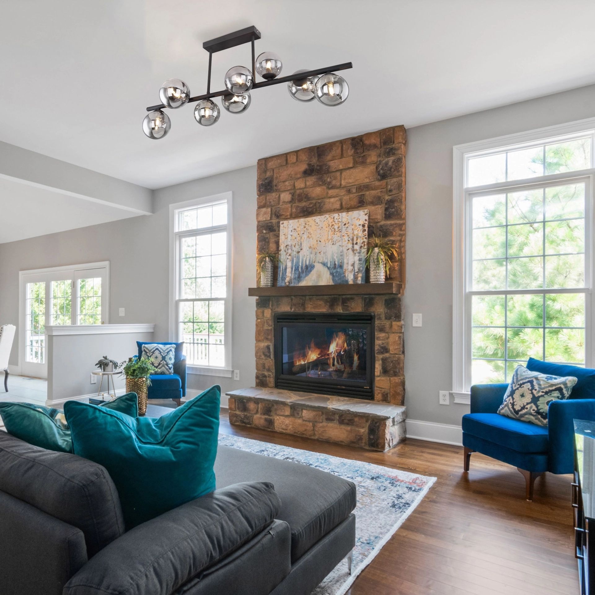 GLOBO LIGHTING LED Deckenleuchte »RIHA« G9 1 Stk. Warmweiß Deckenlampe, Gla günstig online kaufen