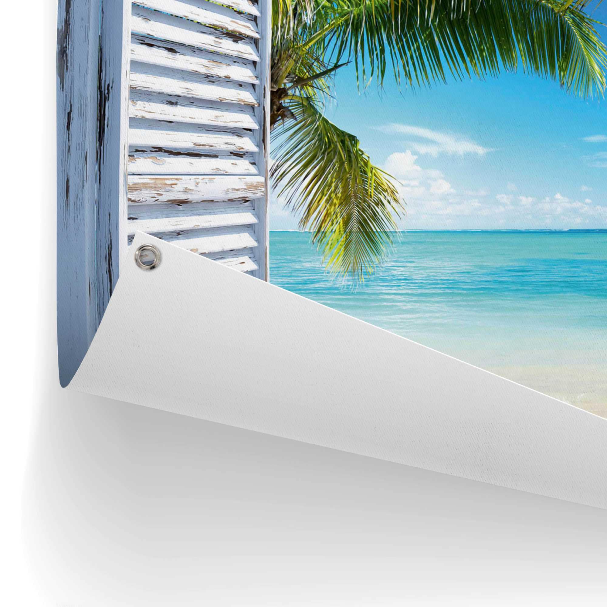 Reinders! Poster »Strandfenster«, bestellen auf oder Balkon Garten für Outdoor Raten