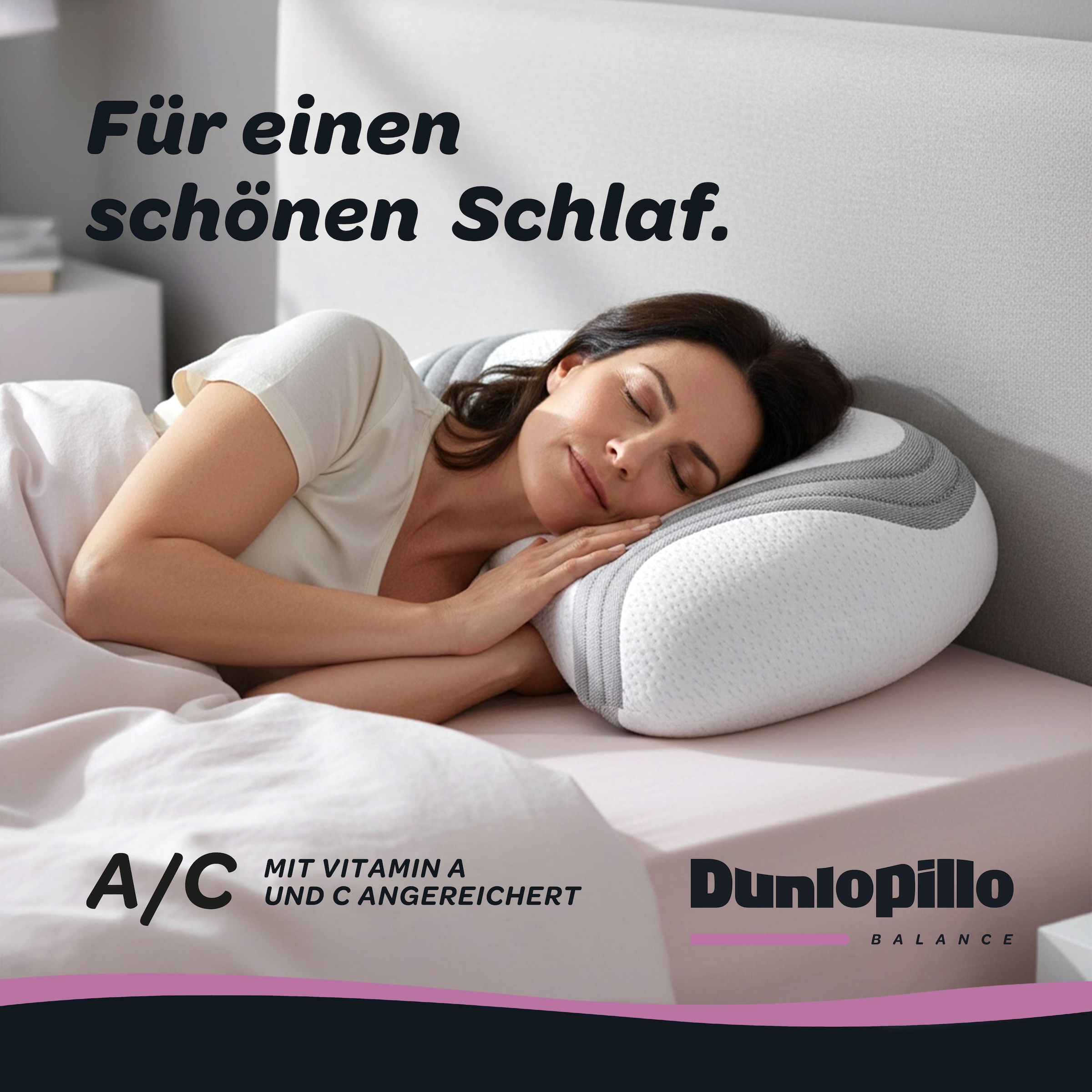 Dunlopillo Nackenstützkissen »Anti-Aging, NEUHEIT, Nackenstützkissen mit zwei Kernkomponenten« Füllung: Viskoschaum 1 Stk. tlg. in Größe 38 x 53 x 9 cm, für variable Höhenanpassung 7 oder 9 cm