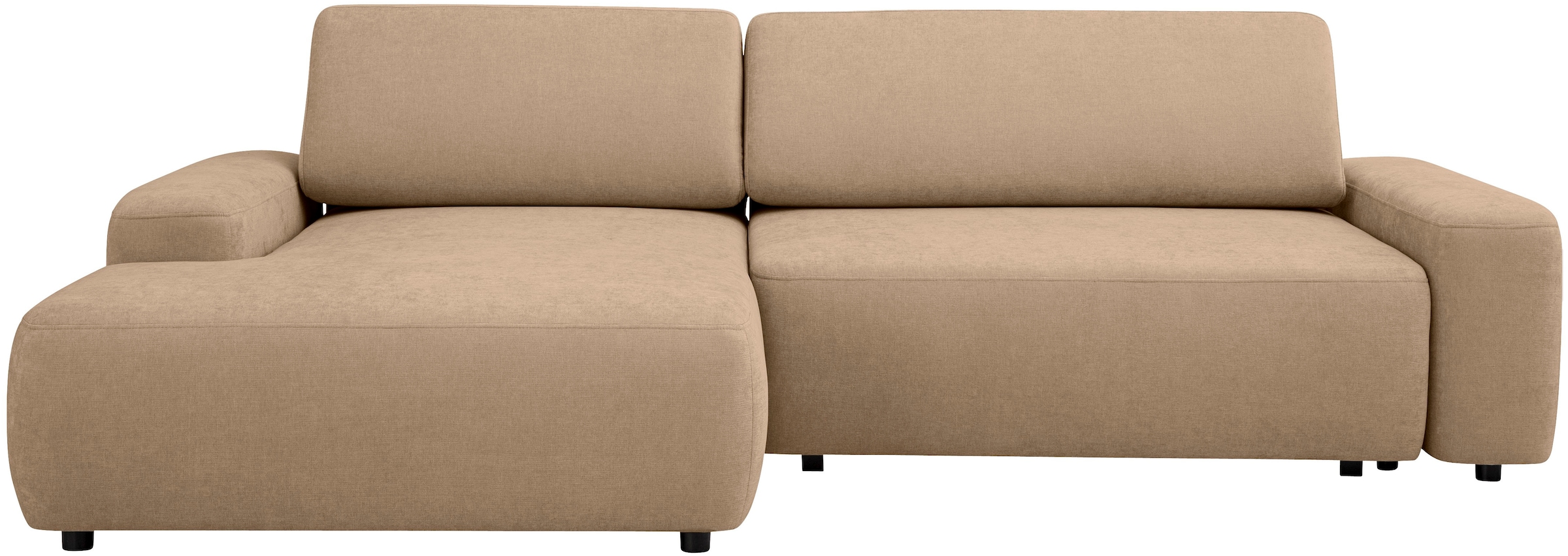 INOSIGN Ecksofa »TORGE (264cm), Schlafsofa in Cord, Samtvelours o Struktur fein, L-Form«, Schlaffunktion, Bettkasten, Liegefläche: 125/210 cm