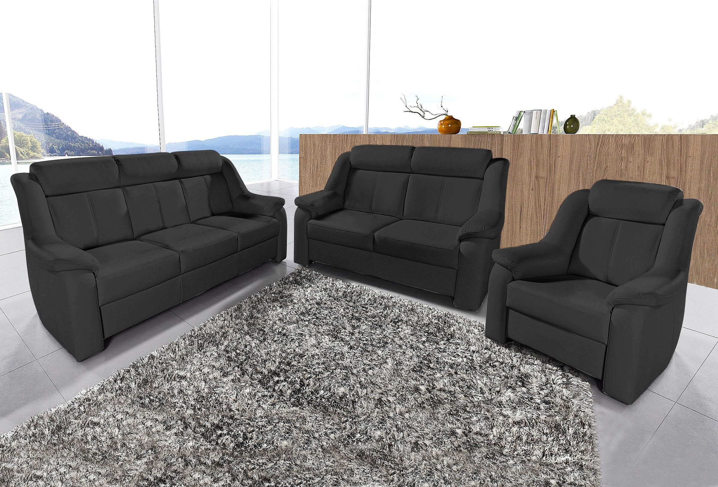 sit&more Polstergarnitur »Basel«, Set, bestehend aus 3-Sitzer + 2-Sitzer + günstig online kaufen