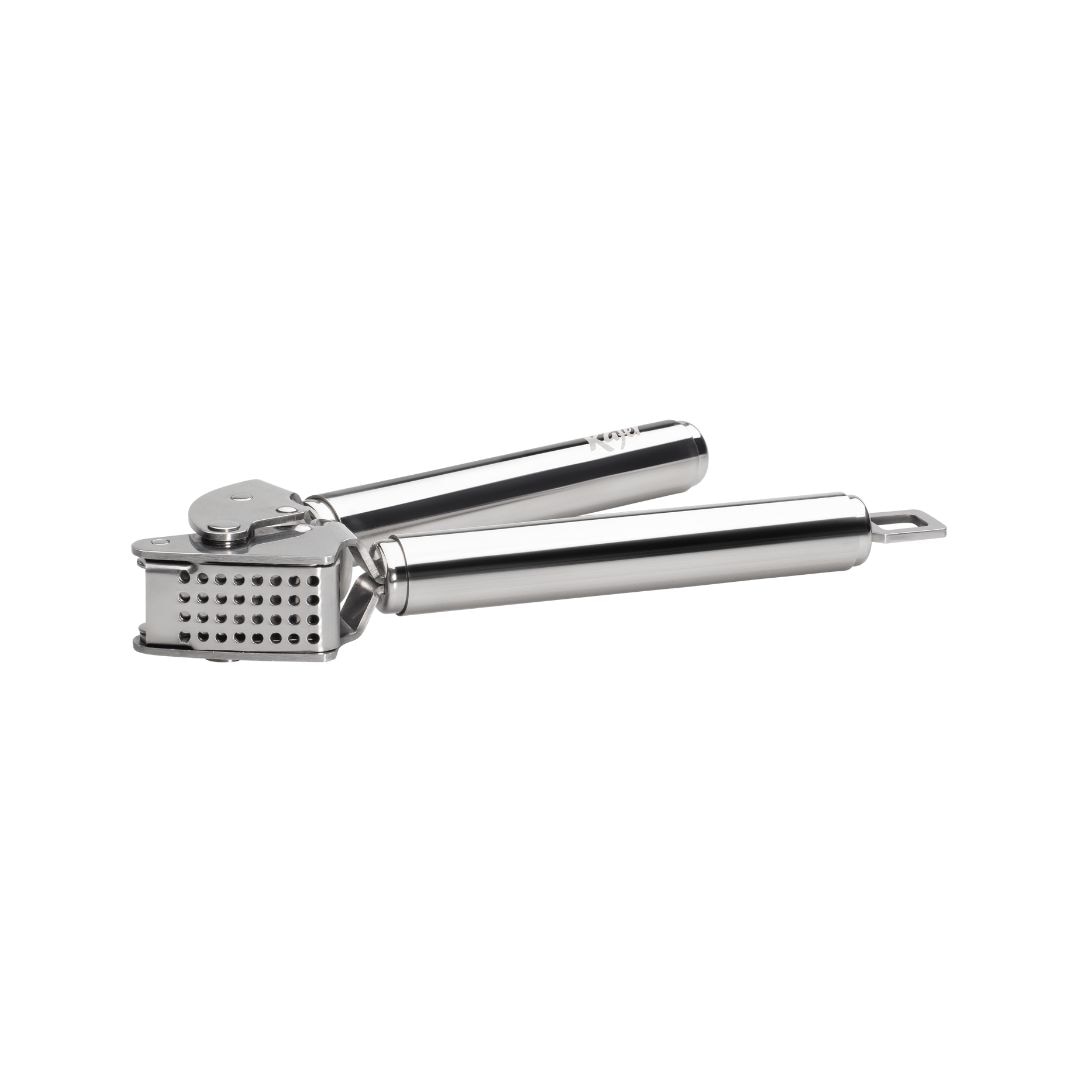 Käfer Knoblauchpresse »Käfer Küchenpresse mit Klapp-Sieb«, (1 St.), Knoblauchpresse aus Edelstahl, 360 g, mit Klapp-Sieb, spülfreundlich