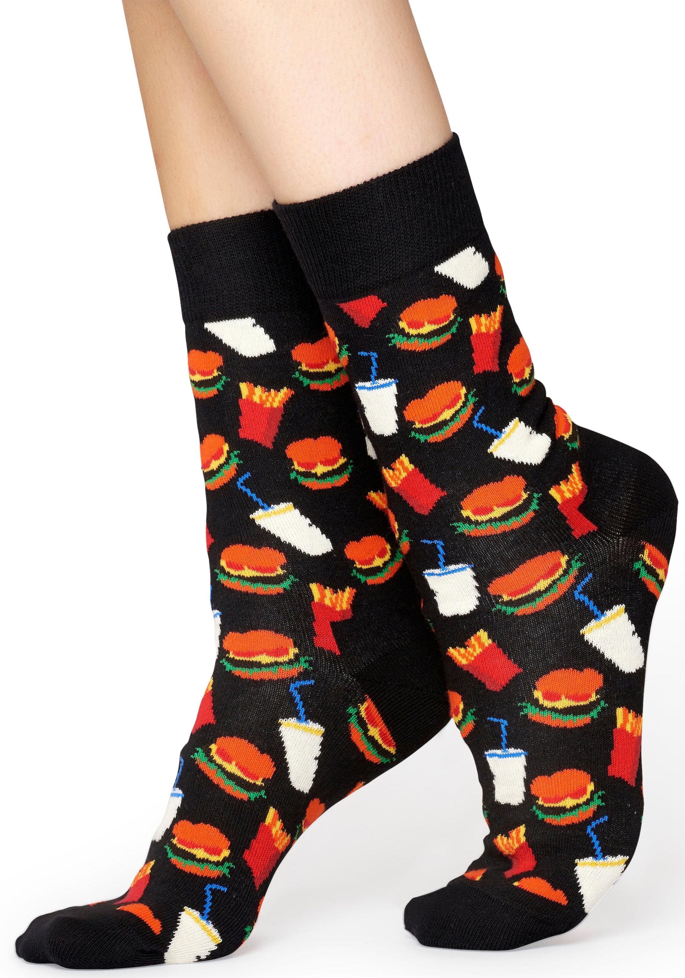 Socken Socks mit Happy günstig »Burger«, Hamburger-Muster kaufen