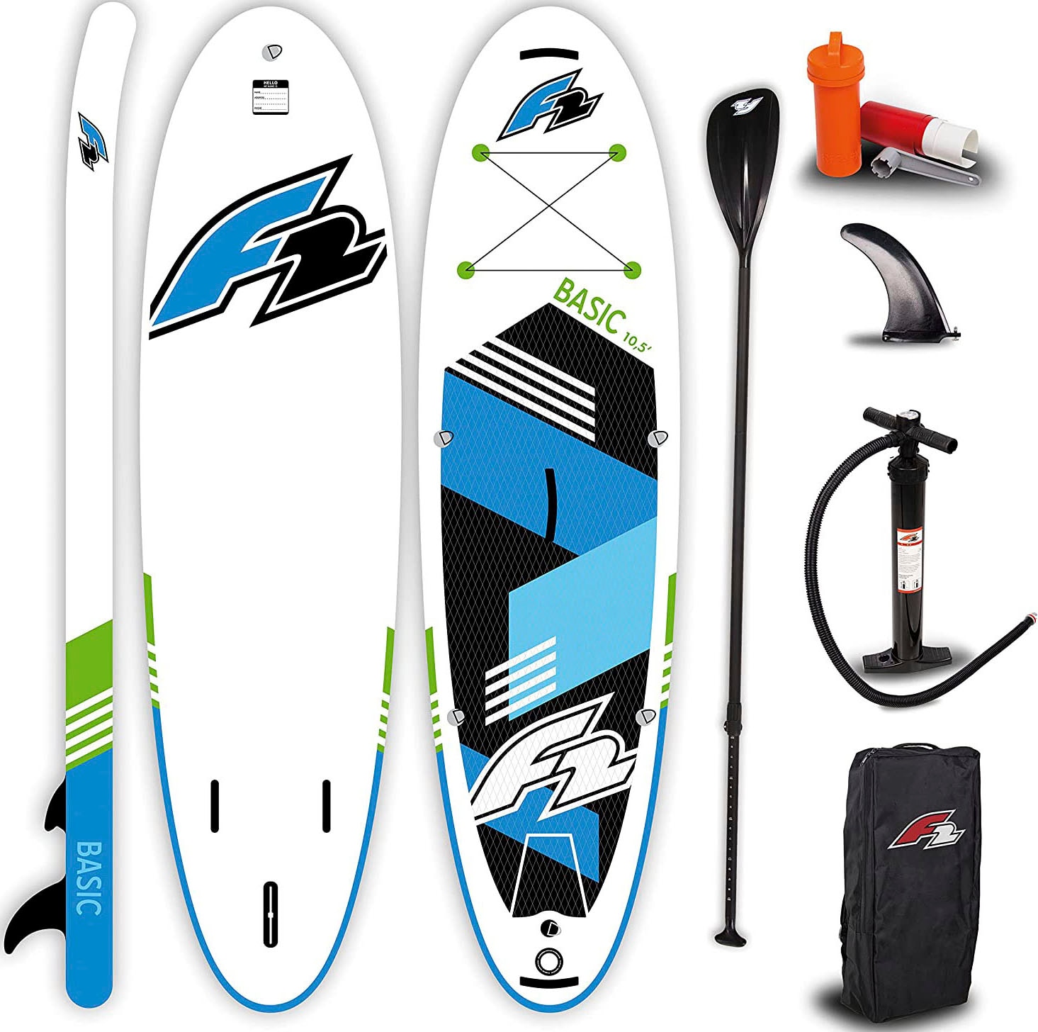 F2 Inflatable SUP-Board »Basic«, (Packung, bestellen tlg.) 5
