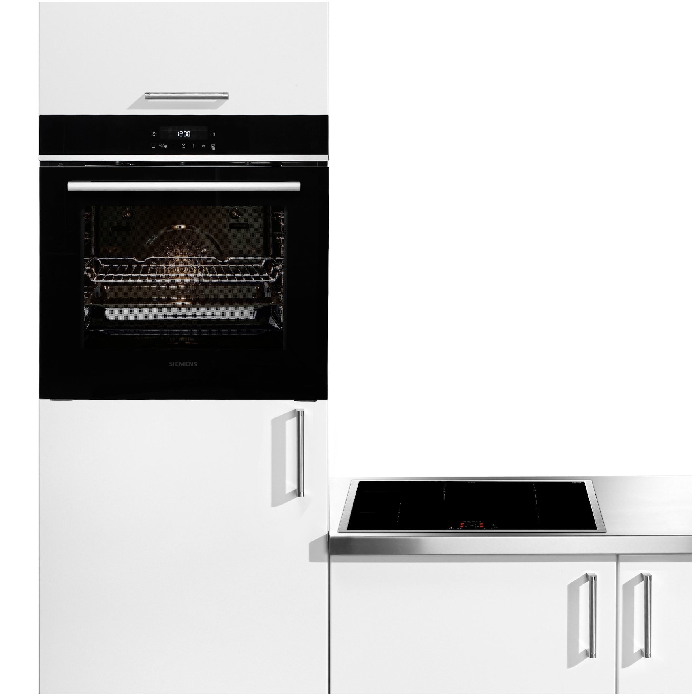 SIEMENS Backofen-Set »HB572ABS3« Pyrolyse-Selbstreinigung Set, Einbau-Backofen-Set, EH645BFB6E + HB572ABS3 + HZ538000, 3 Stk. tlg. Air Fry Funktion: Für knusprige Ergebnisse