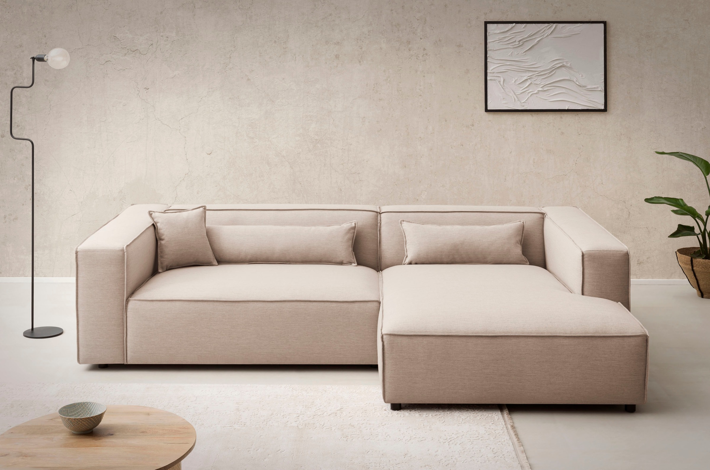 LeGer Home by Lena Gercke Ecksofa »PIARA XXL, Big-Sofa, Cord, Leinenoptik o günstig online kaufen