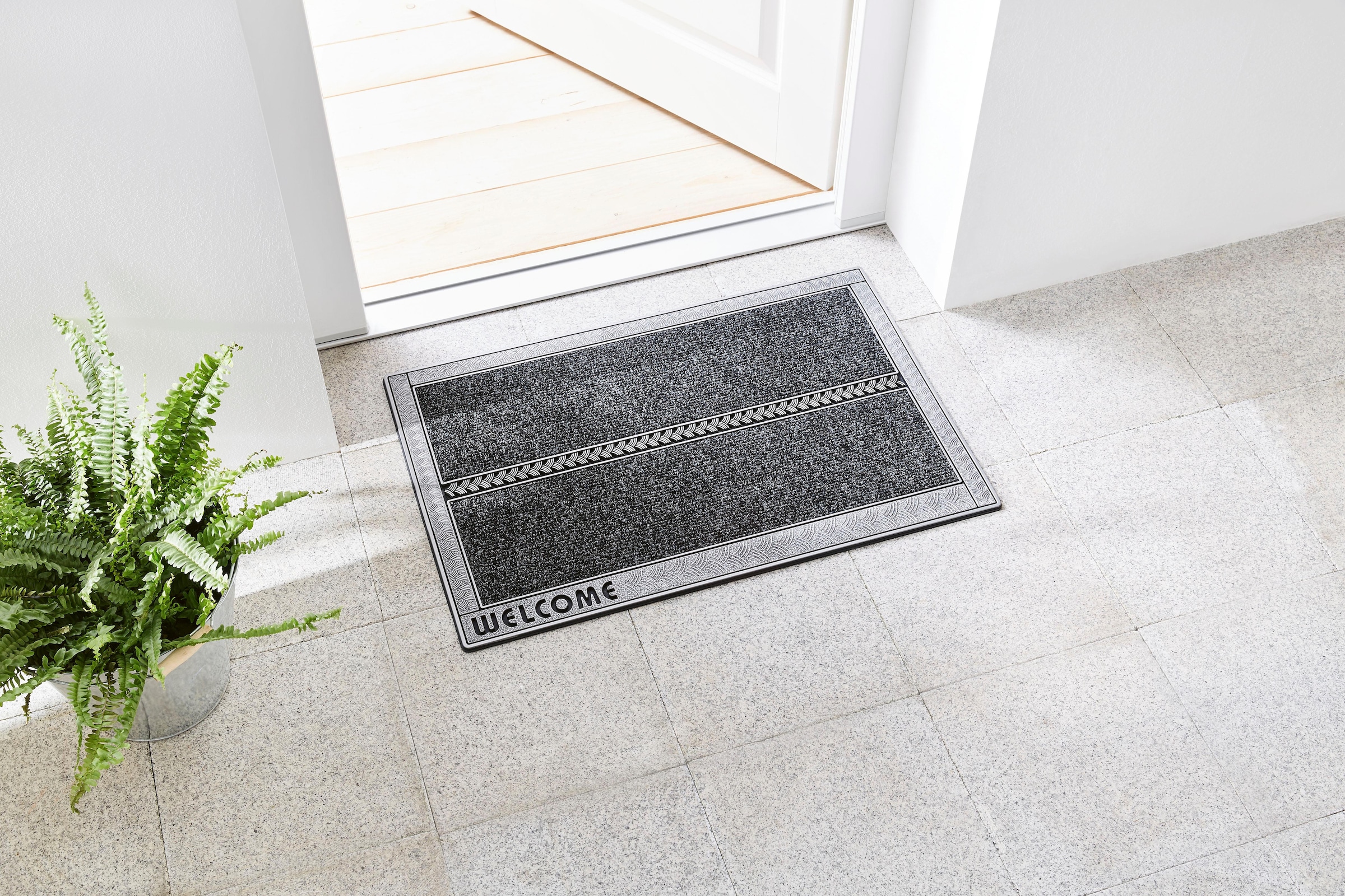 Home2Fashion Fußmatte »SE Clean Palace, LAGERRÄUMUNG!«, rechteckig, 8 mm Höhe, Schmutzfangmatte, mit Spruch, robust, In- und Outdoor geeignet