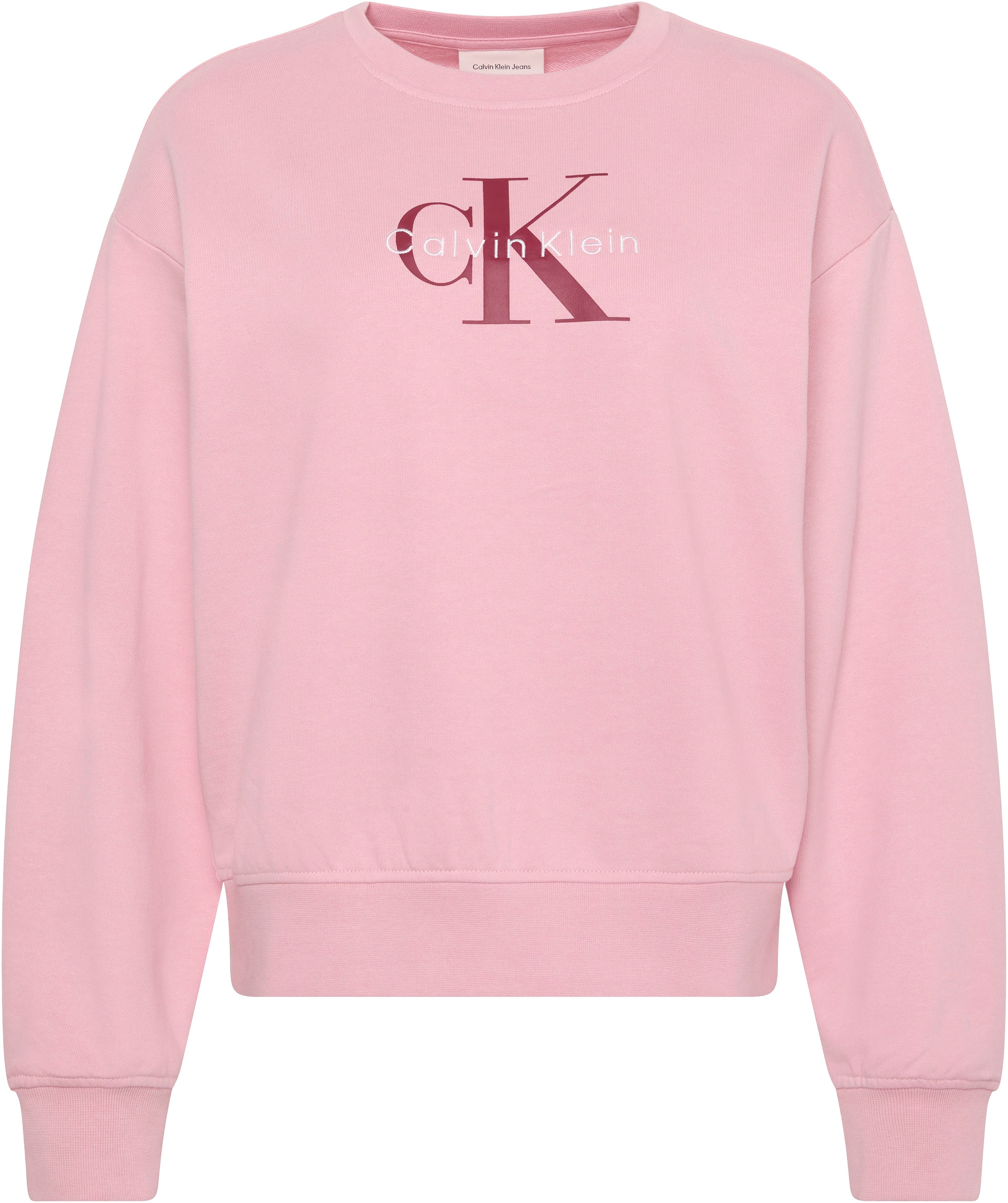 Calvin Klein Jeans Sweatshirt »LS MNLG FRNCH TRRY R«, Mit Rundhalsausschnitt
