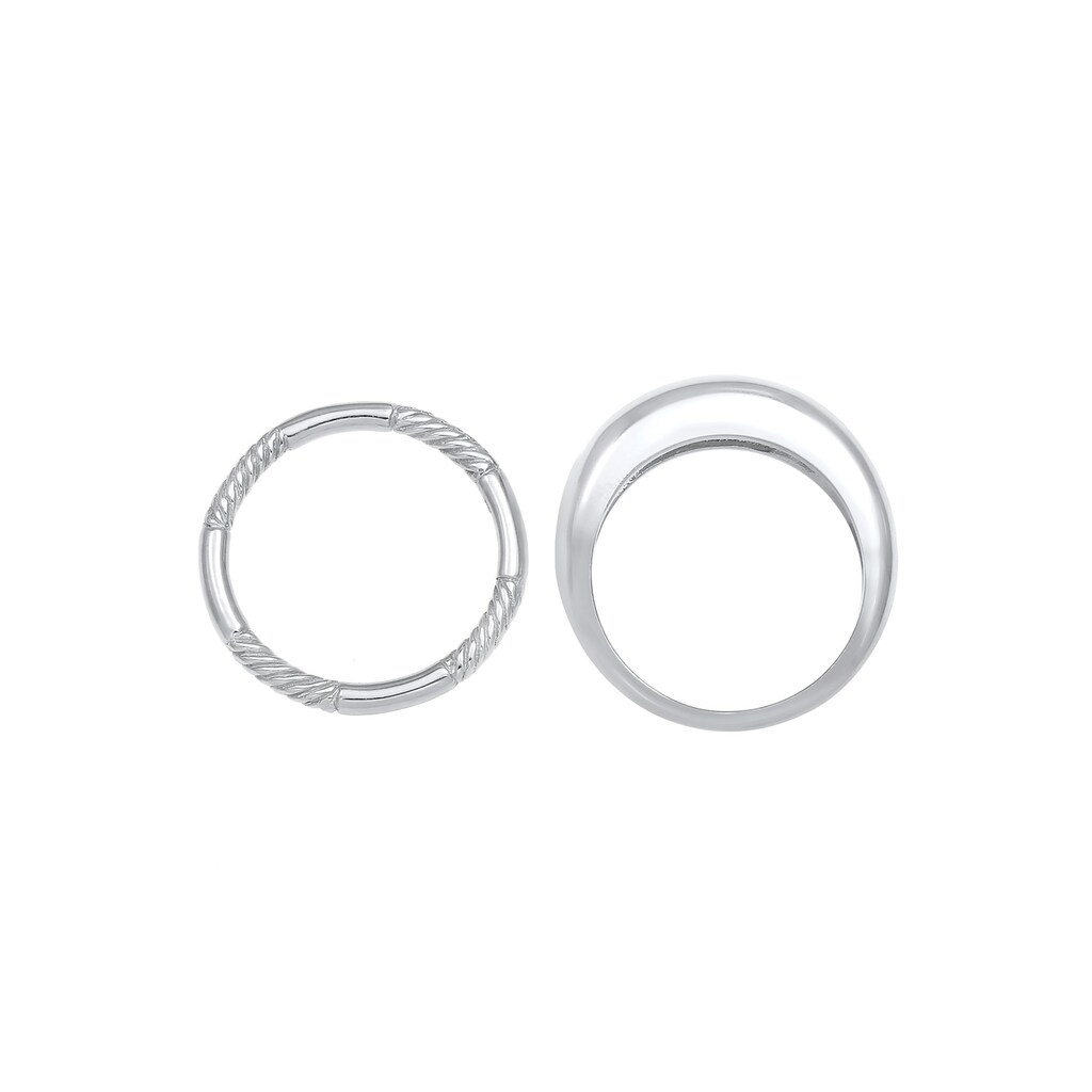 Elli Ring-Set »Bandring Gedreht Basic Set (2 tlg) 925 Silber«
