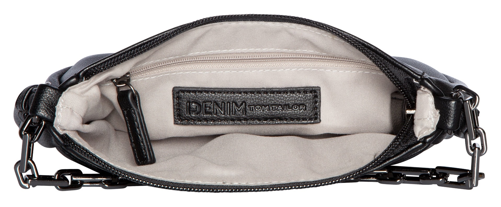 TOM TAILOR Denim Umhängetasche »Cheryl«, mit angesagter Gliederkette tragbar als Rucksack oder City-Shopper