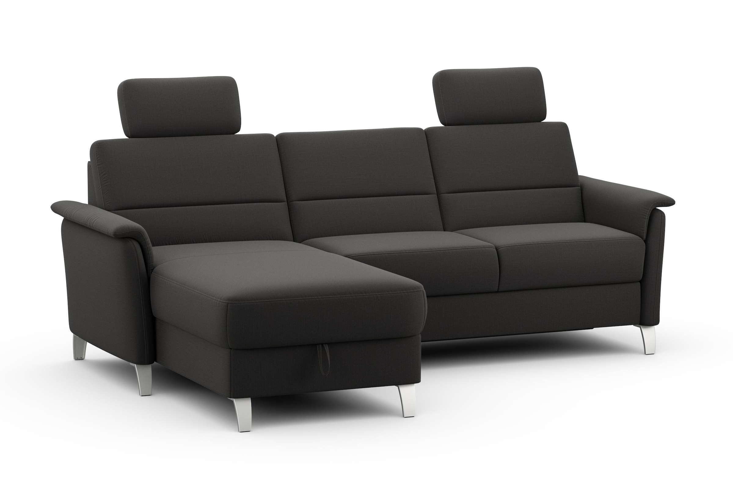 sit&more Ecksofa »Palmera L-Form«, Federkern, wahlweise mit Bettfunktion und mit/ohne Stauraum