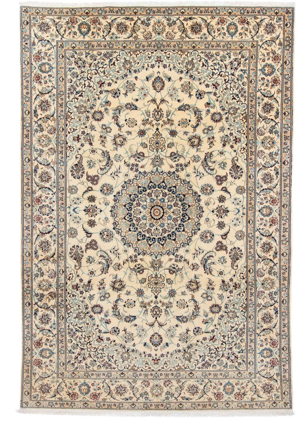 morgenland Wollteppich »Nain Medaillon Beige 304 x 200 cm«, rechteckig, 10 günstig online kaufen