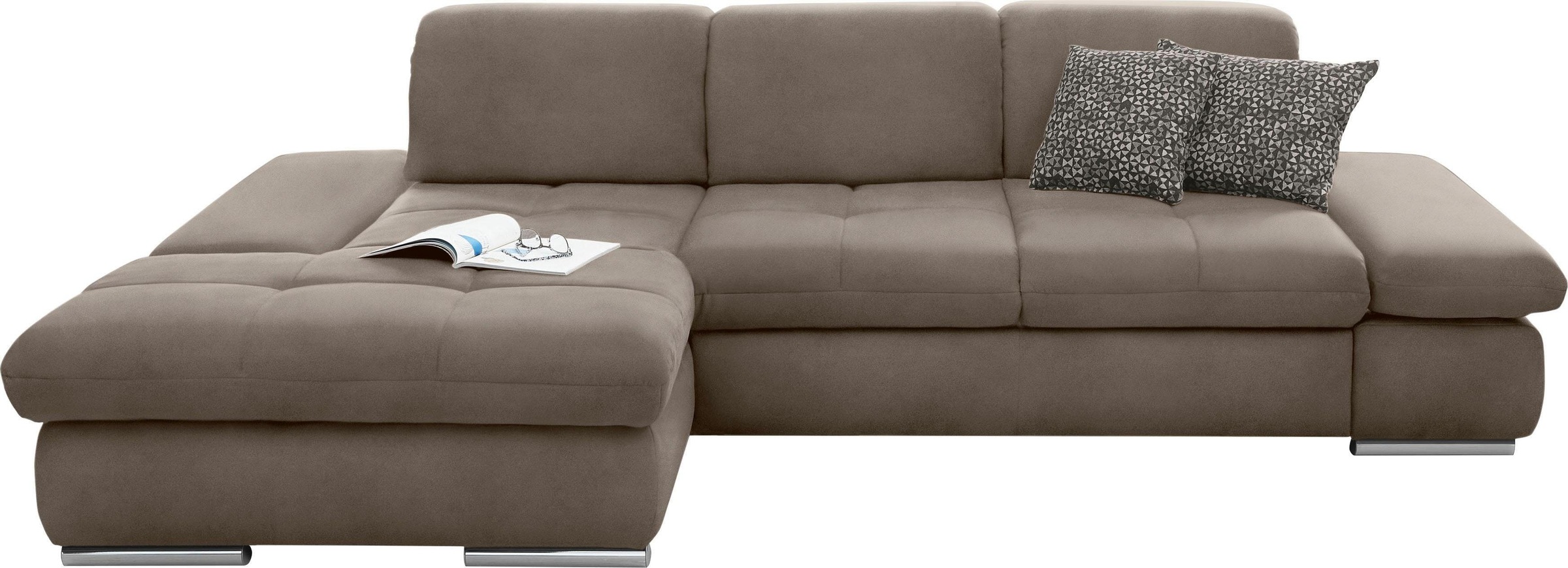 set one by Musterring Ecksofa »SO4100 V« mit verstellbaren Kopfteilen, wahl günstig online kaufen