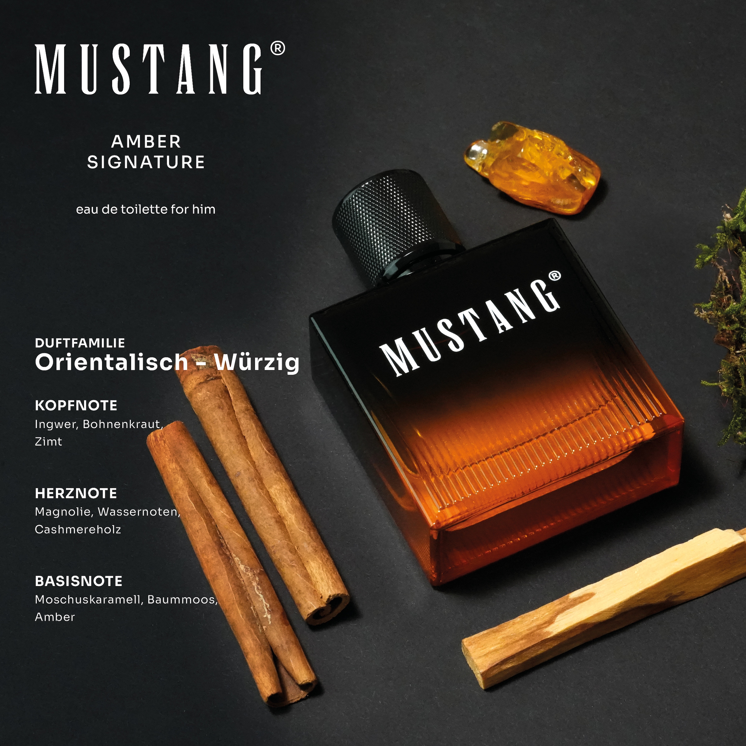 MUSTANG Eau de Toilette »MUSTANG AMBER SIGNATURE for him EdT 50ml« orientalischer Duft