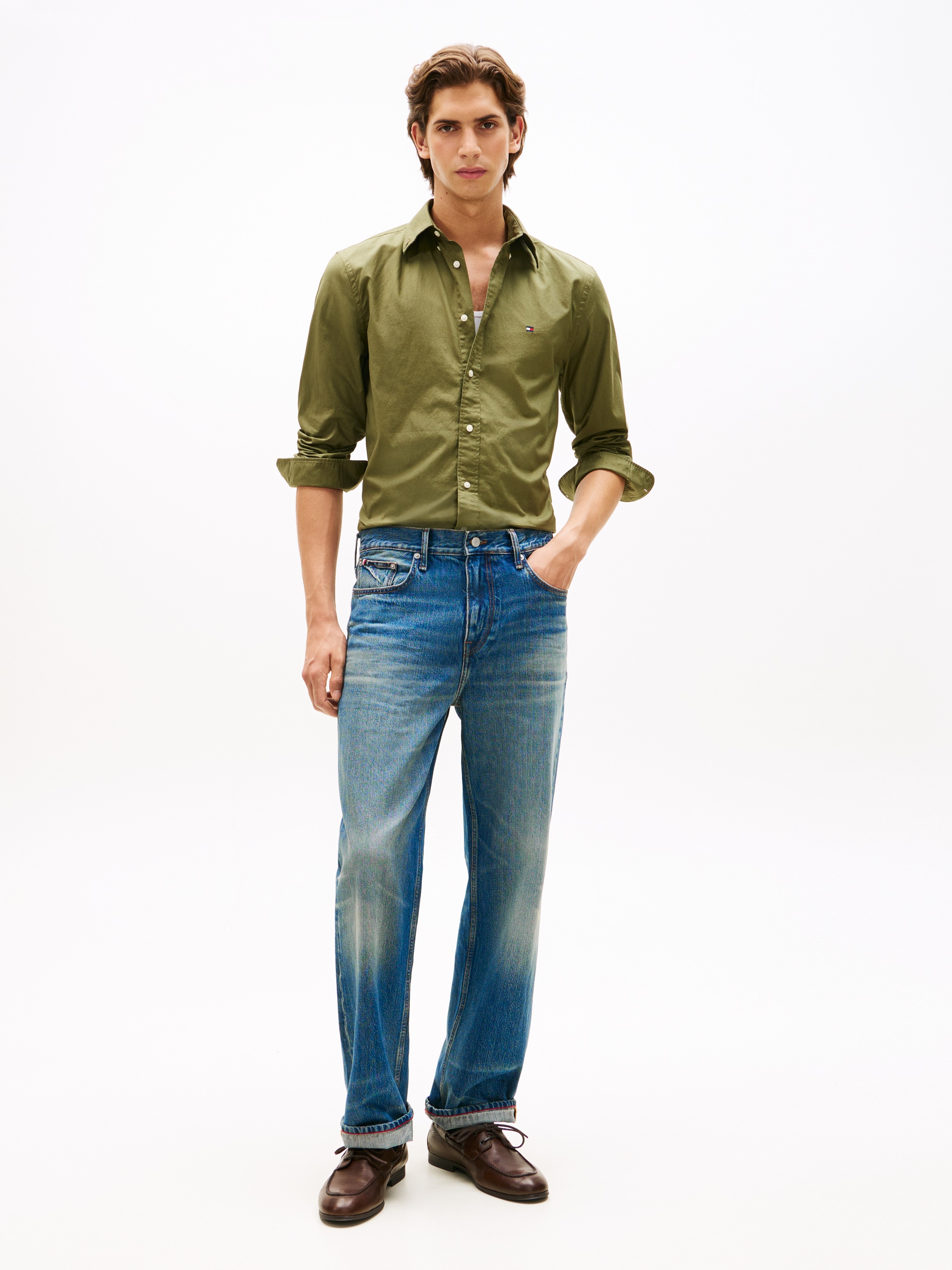 Tommy Hilfiger Businesshemd »FLEX POPLIN SOLID« Regular Fit Flex Cotton