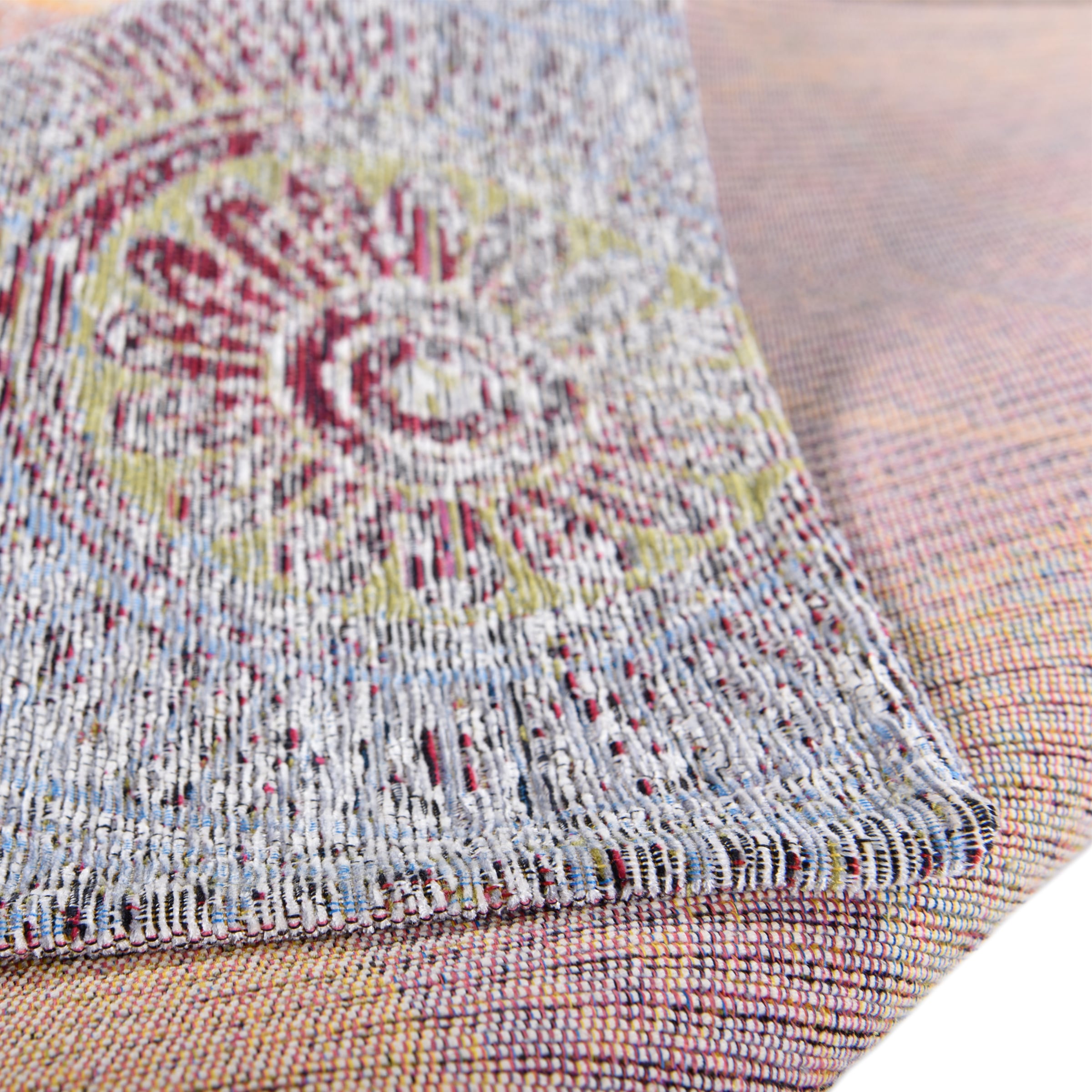 Gino Falcone Teppich »Cosima-112« rechteckig 3 mm Höhe Flachgewebe, mit Chenillegarn, modernes Patchwork-Design, Ornamente