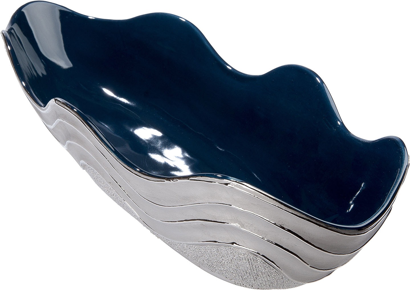 GILDE Schale »Deko-Schale Wavy« 1 aus Keramik
