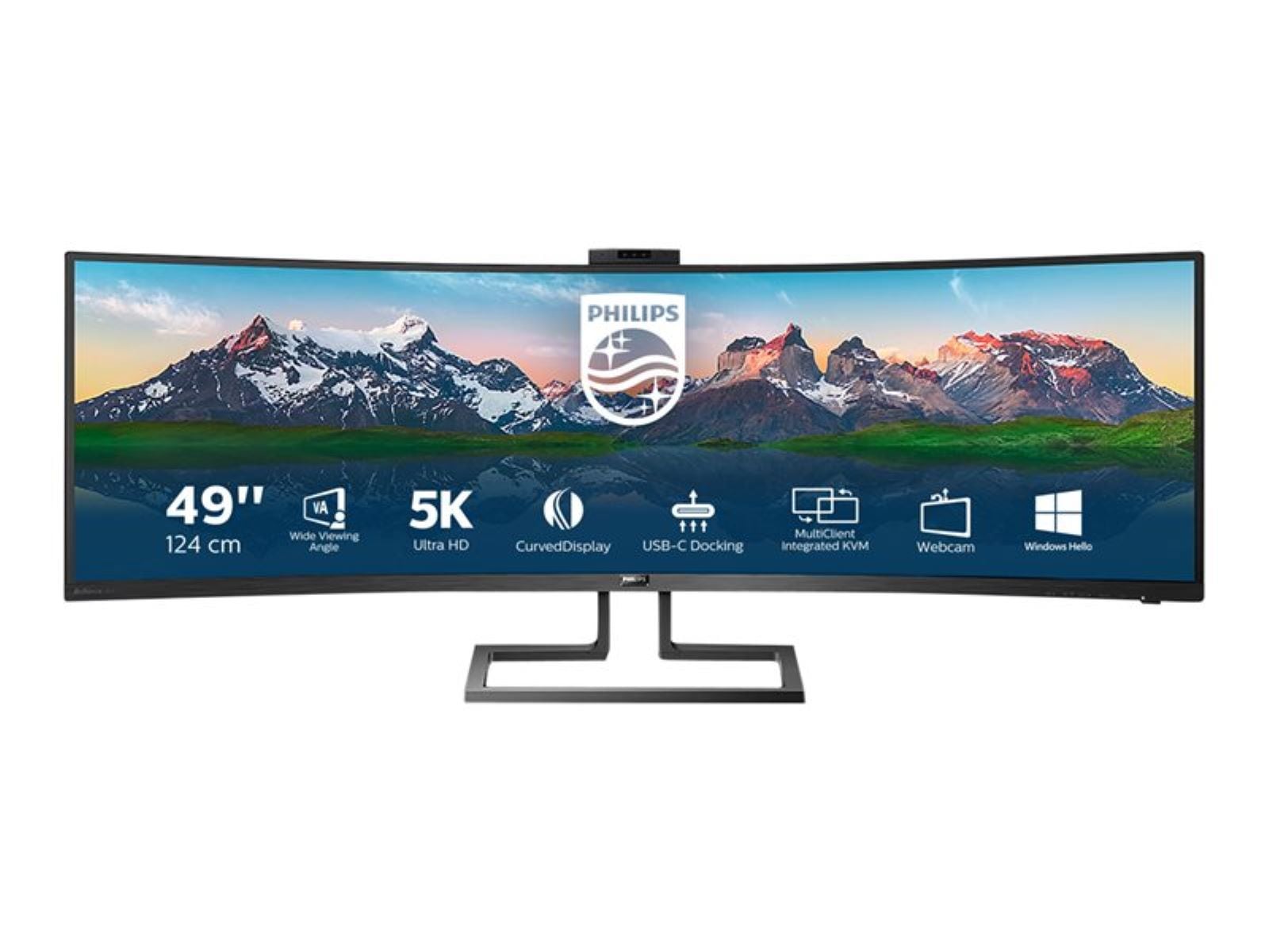 Philips Curved-LED-Monitor »499P9H«, 124 cm/49 Zoll, 5120 x 1440 px, DQHD, 5 ms Reaktionszeit, 60 Hz, Höhe, Neigung, Drehung