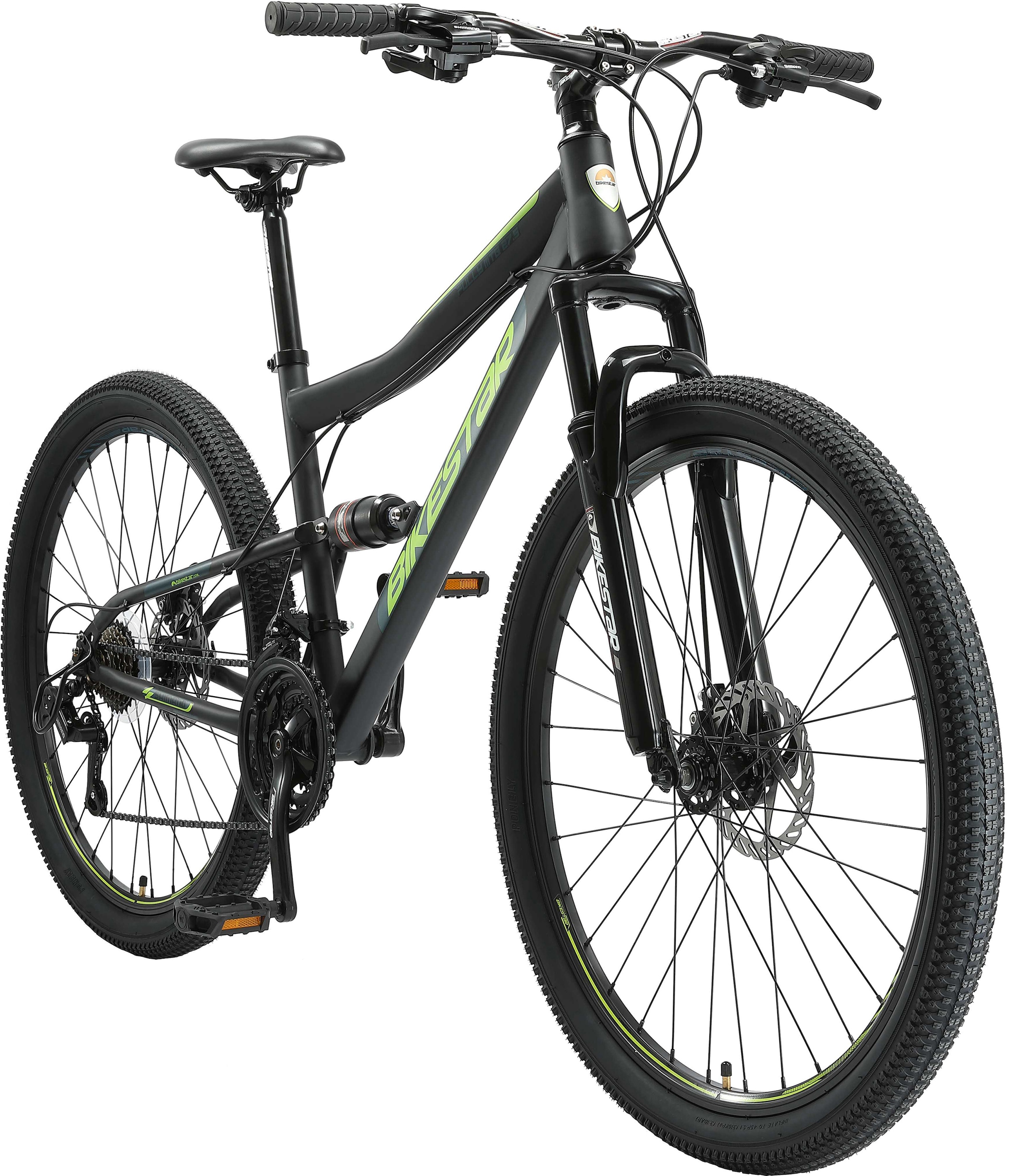 Bikestar Mountainbike 21 Gang Shimano RD-TY300 Schaltwerk Kettenschaltung für Damen und Herren, Kettenschaltung