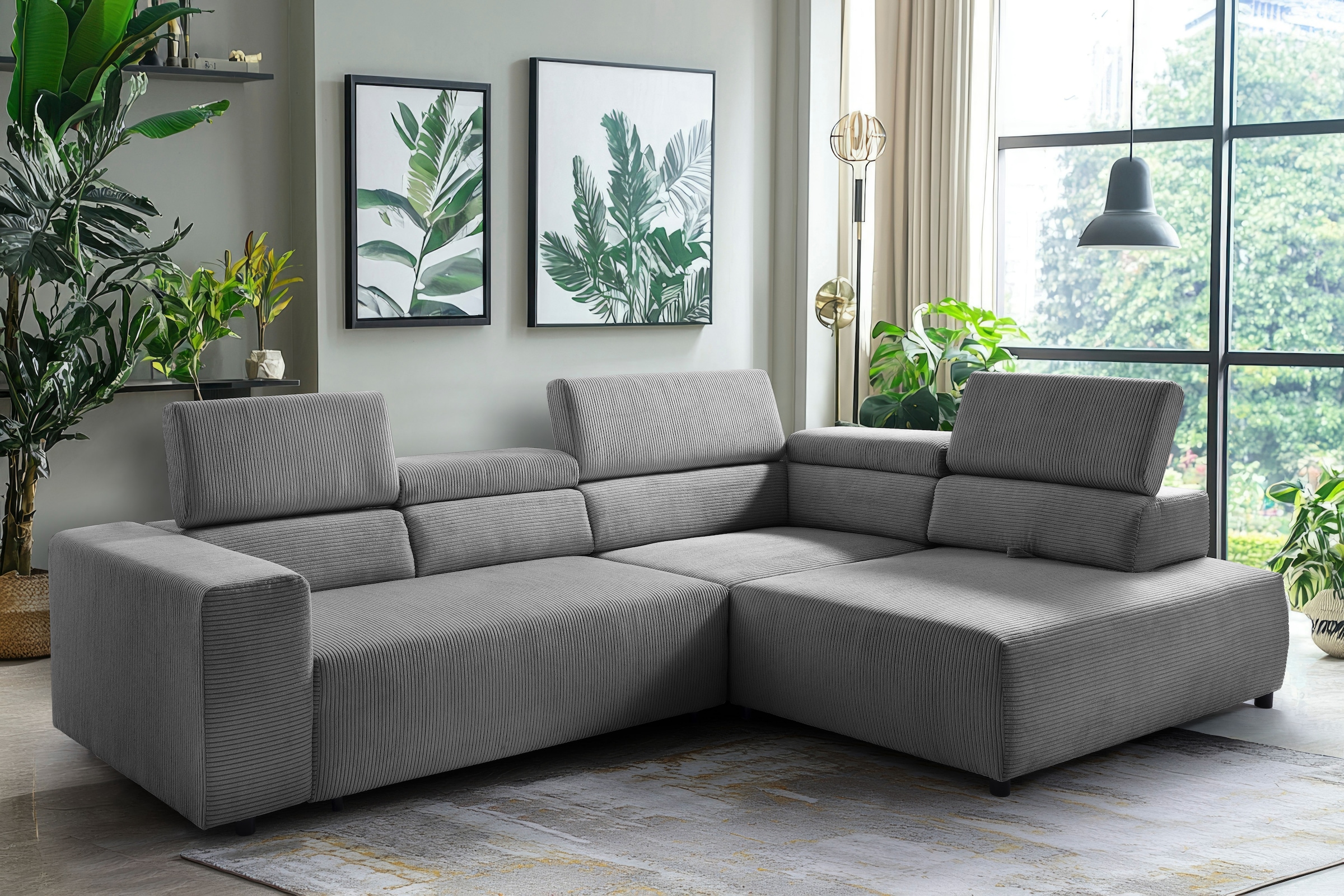 exxpo - sofa fashion Ecksofa »VITTORIO«, inkl. Kopfteil- und Sitztiefenvers günstig online kaufen