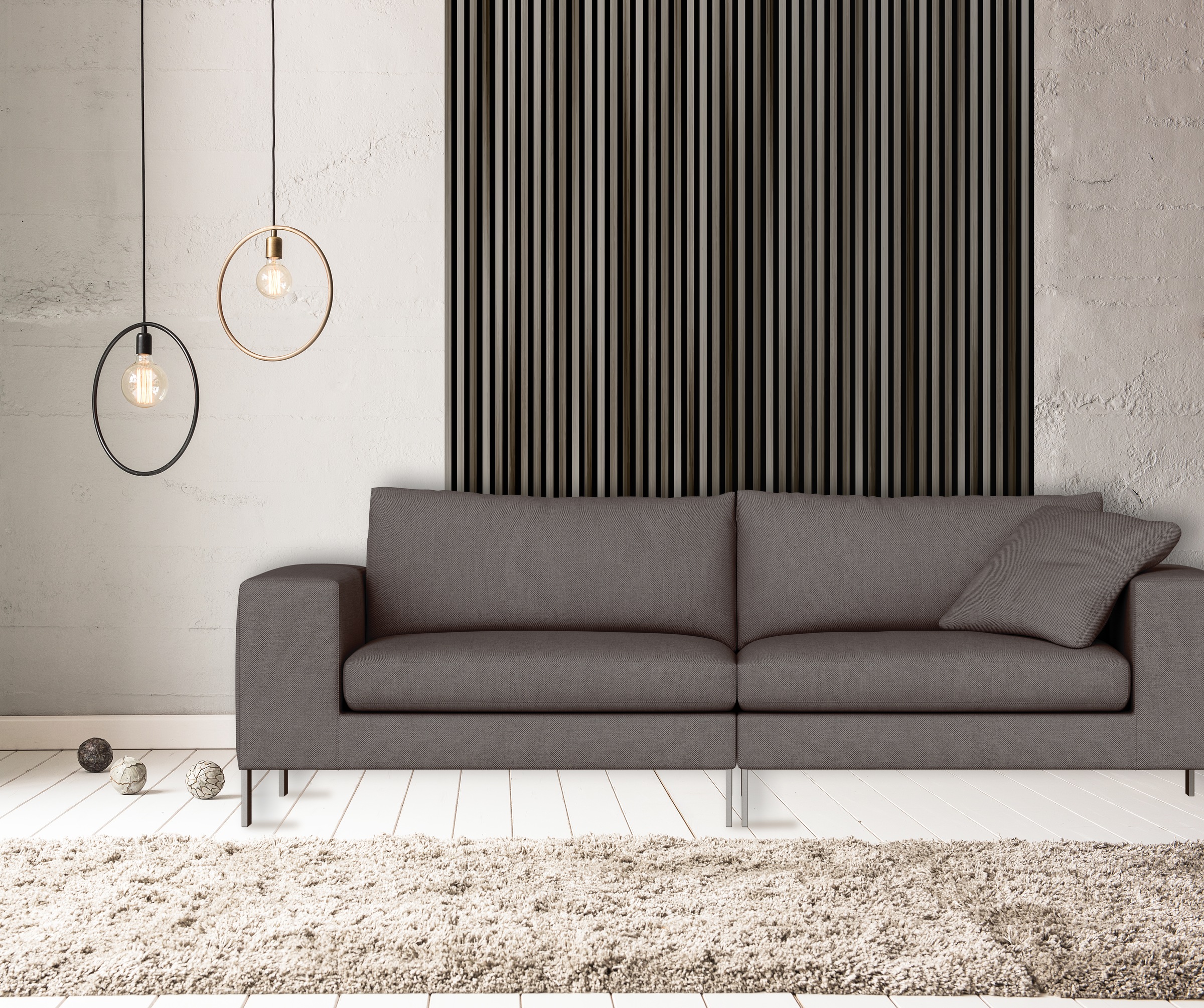 queence Fototapete »Paneele in Holzoptik«, 3D-Optik-bedruckt-clean-gestreif günstig online kaufen